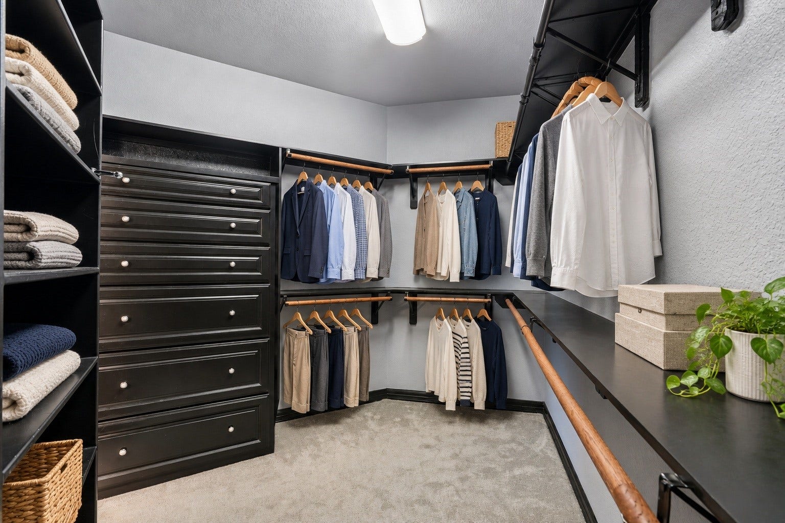 405 Old Orchard Drive, Dickinson, TX 77539 Virtually Staged. Walk in closet