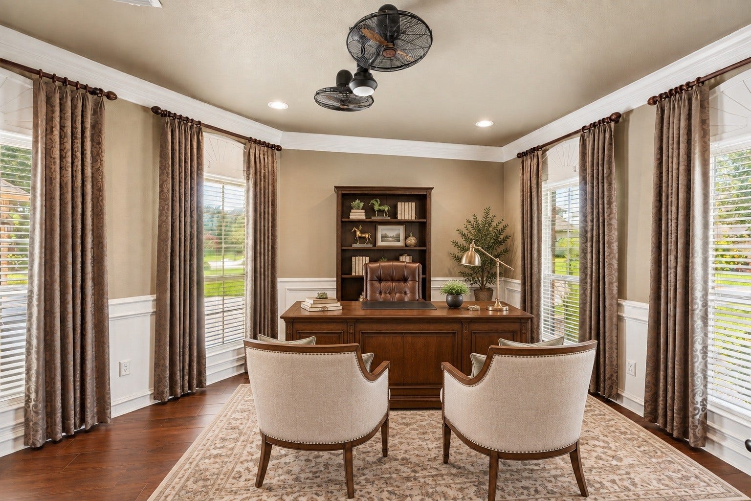 405 Old Orchard Drive, Dickinson, TX 77539 Virtually Staged-The study sits off to the right of the entry
