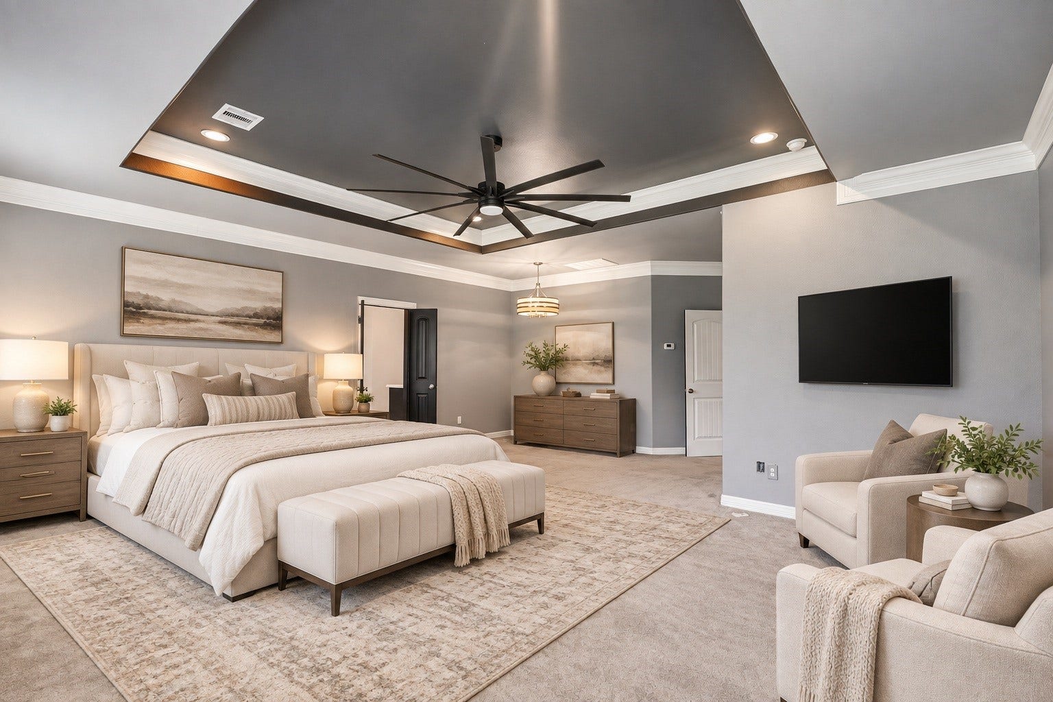 405 Old Orchard Drive, Dickinson, TX 77539 Virtually Staged. Huge primary with a sitting area