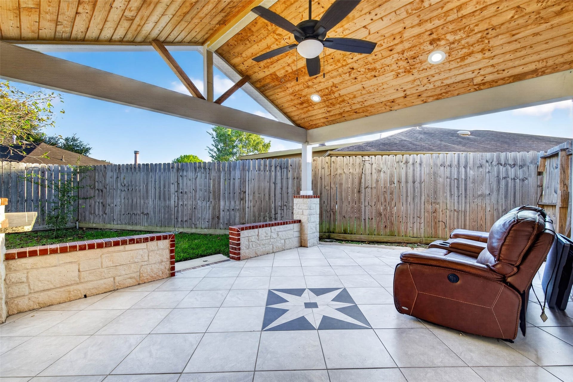 Spacious patio perfect for outdoor gatherings and entertaining.