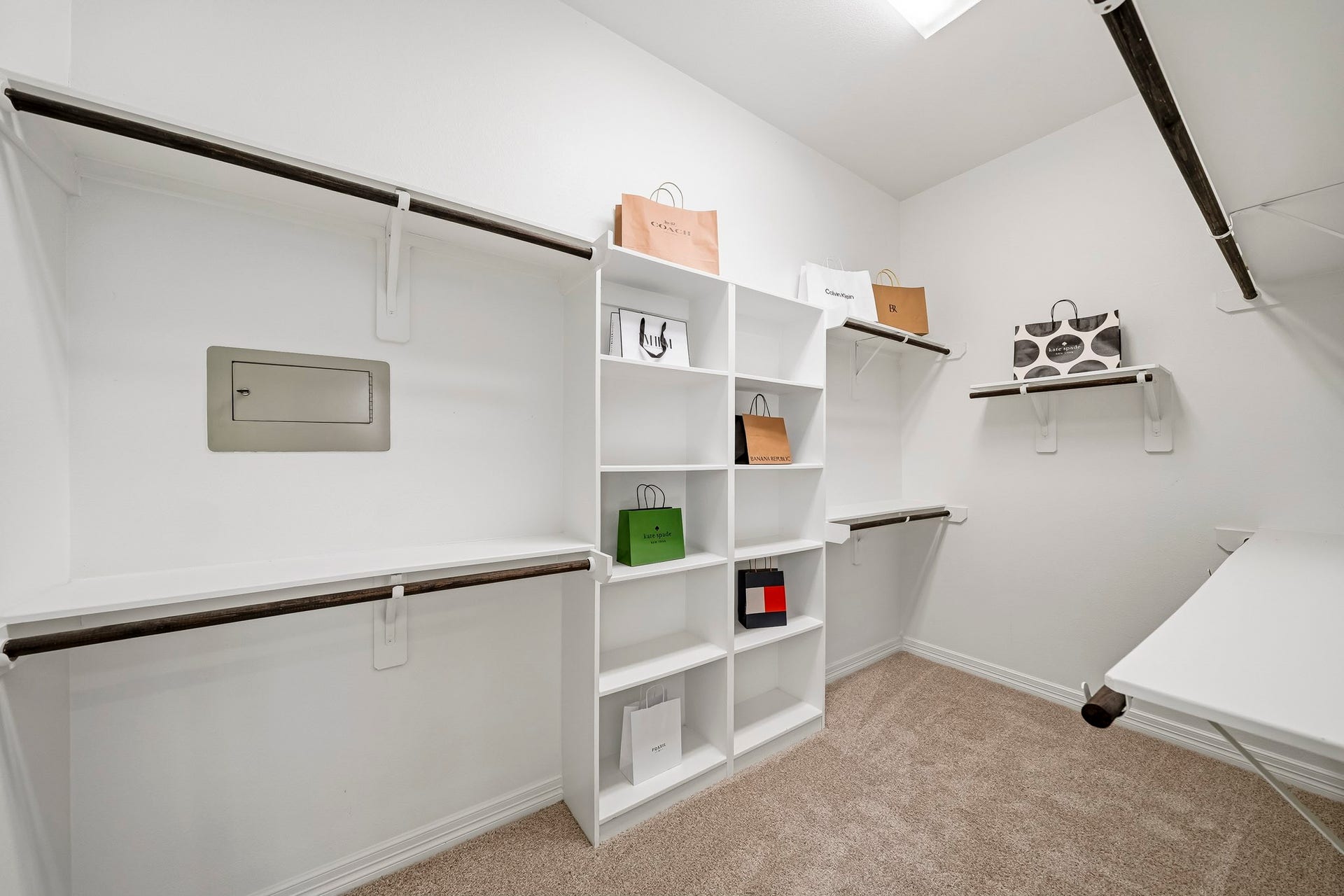 2 walk in closets, this one has a built in safe....