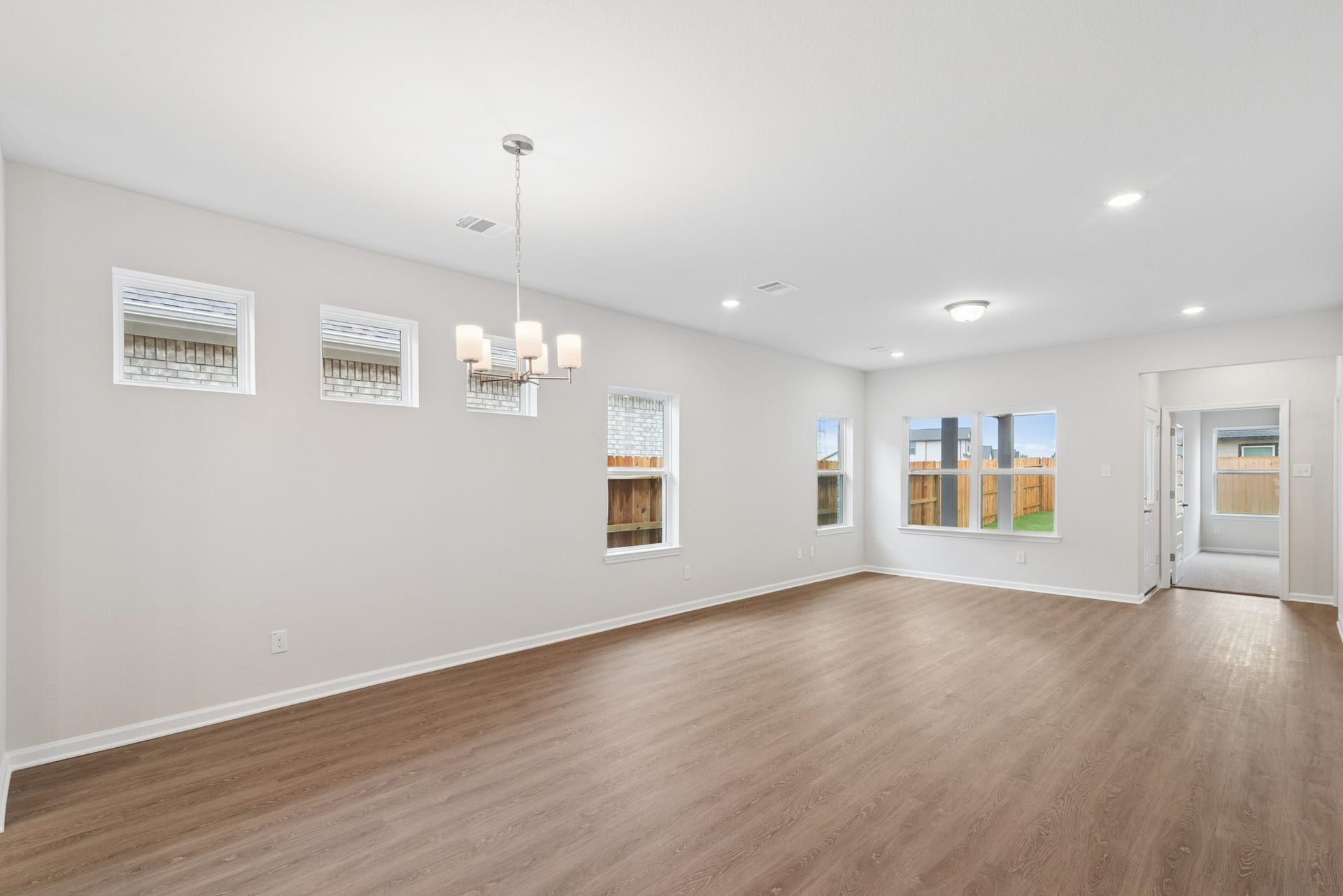 The Oakshire II- Family Room.  Sample image for illustration; upgrades, options, and colors may vary.