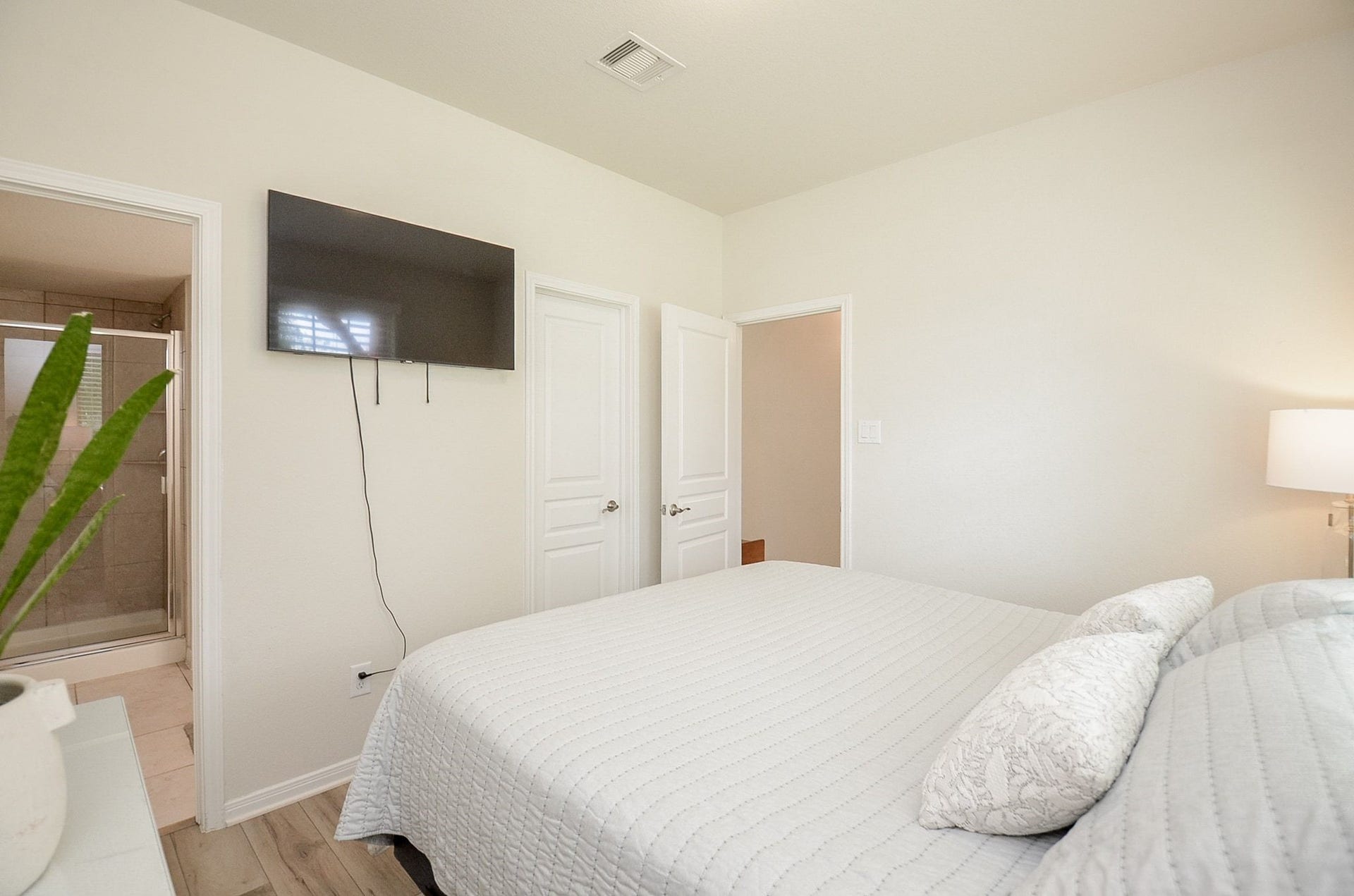 28503 Pleasant Forest Drive, Katy, TX 77494 Another view of the downstairs bedroom with access to its private ensuite bath.