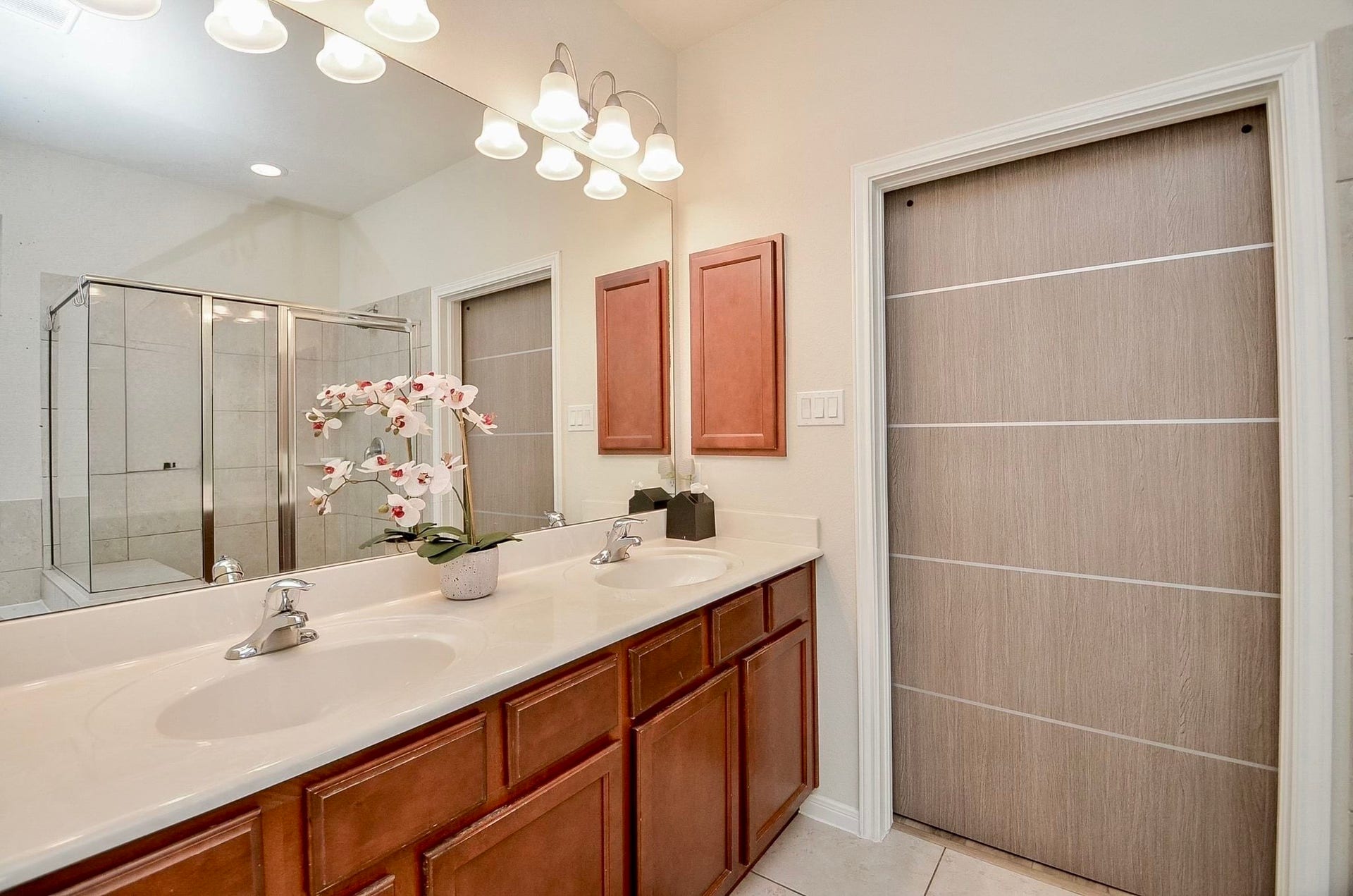 28503 Pleasant Forest Drive, Katy, TX 77494 View of barn door to primary bedroom.