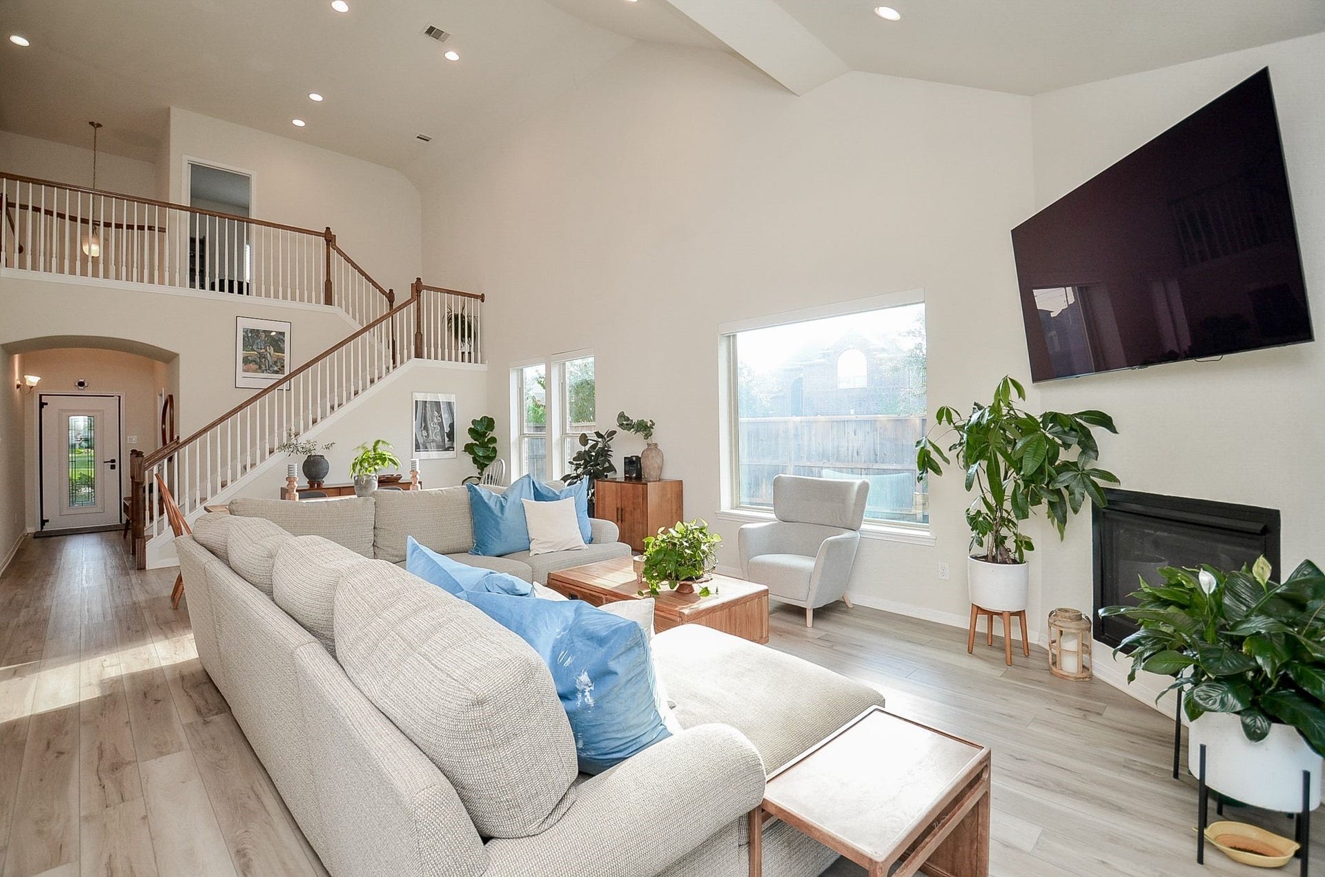 28503 Pleasant Forest Drive, Katy, TX 77494 Natural light pours into the spacious living area, ideal for relaxing or entertaining.