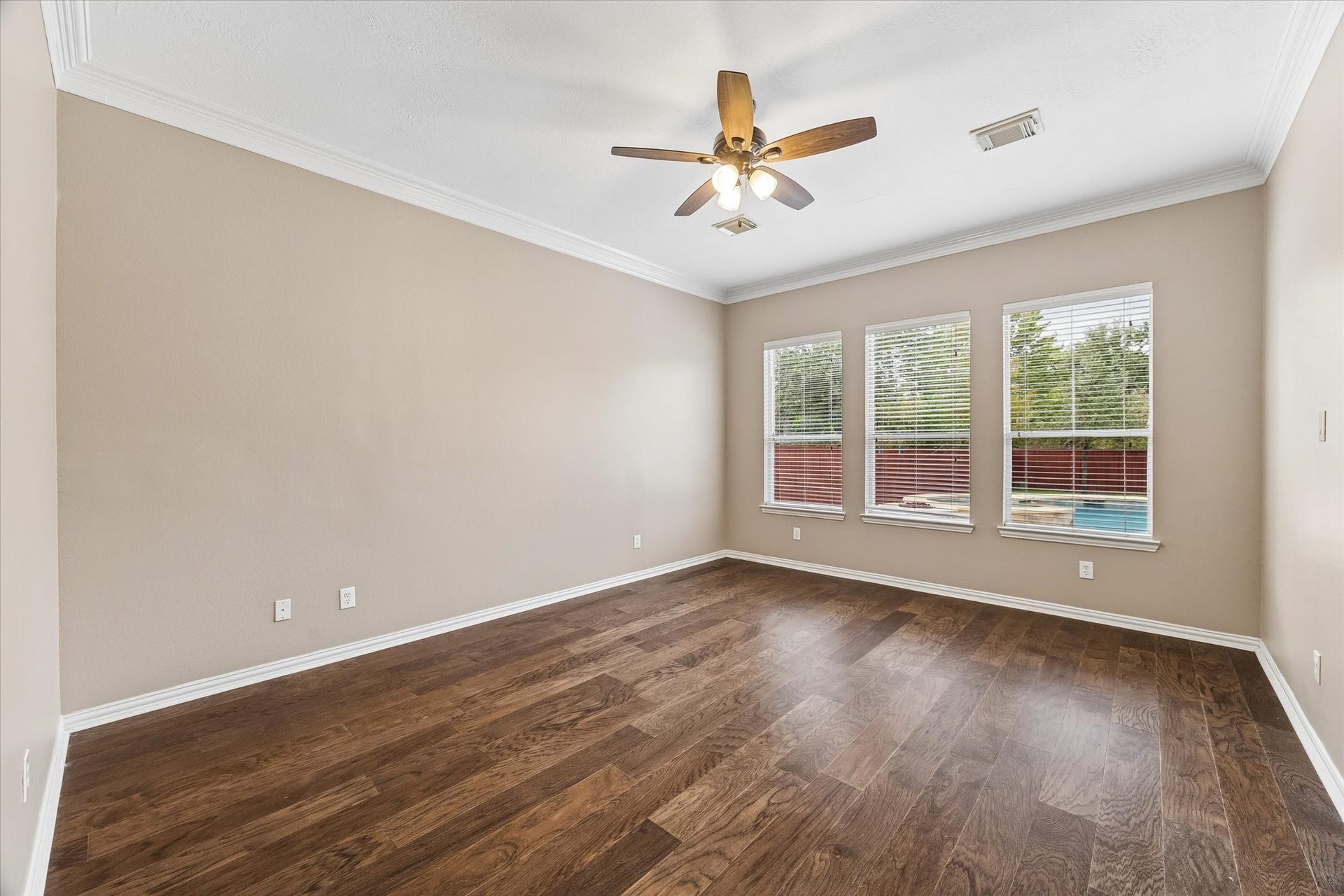 106 W Arbor Camp Circle, Spring, TX 77389 No carpet throughout the first floor. Primary bedroom offers unobstructed view of the outdoor firelog and pool. Total privacy in the back.