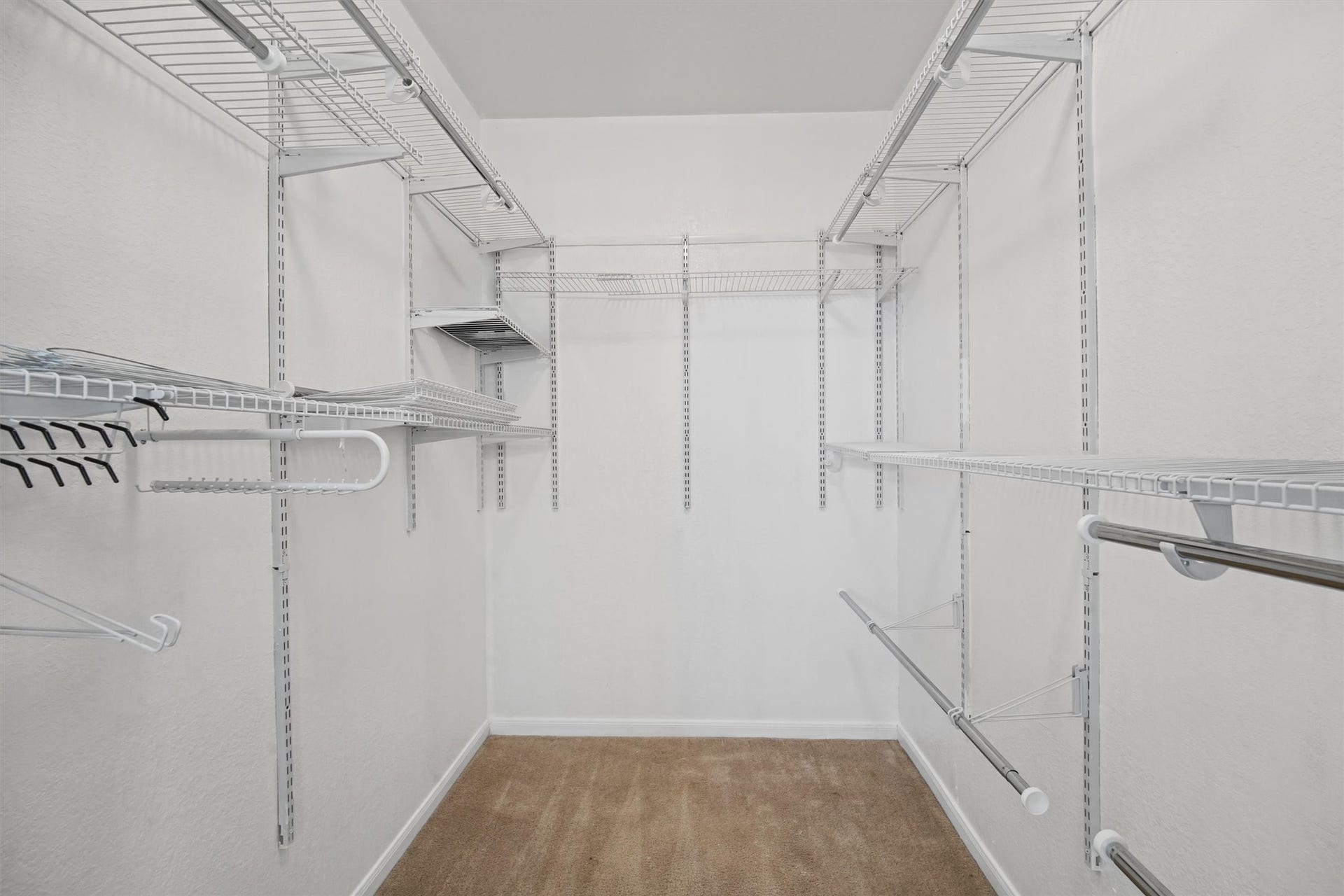 Large walk in closet with built ins!