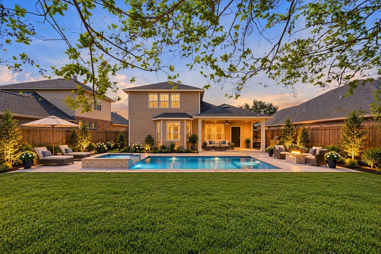 Virtually enhanced backyard shows the limitless possibilities for personalizing your outdoor space!