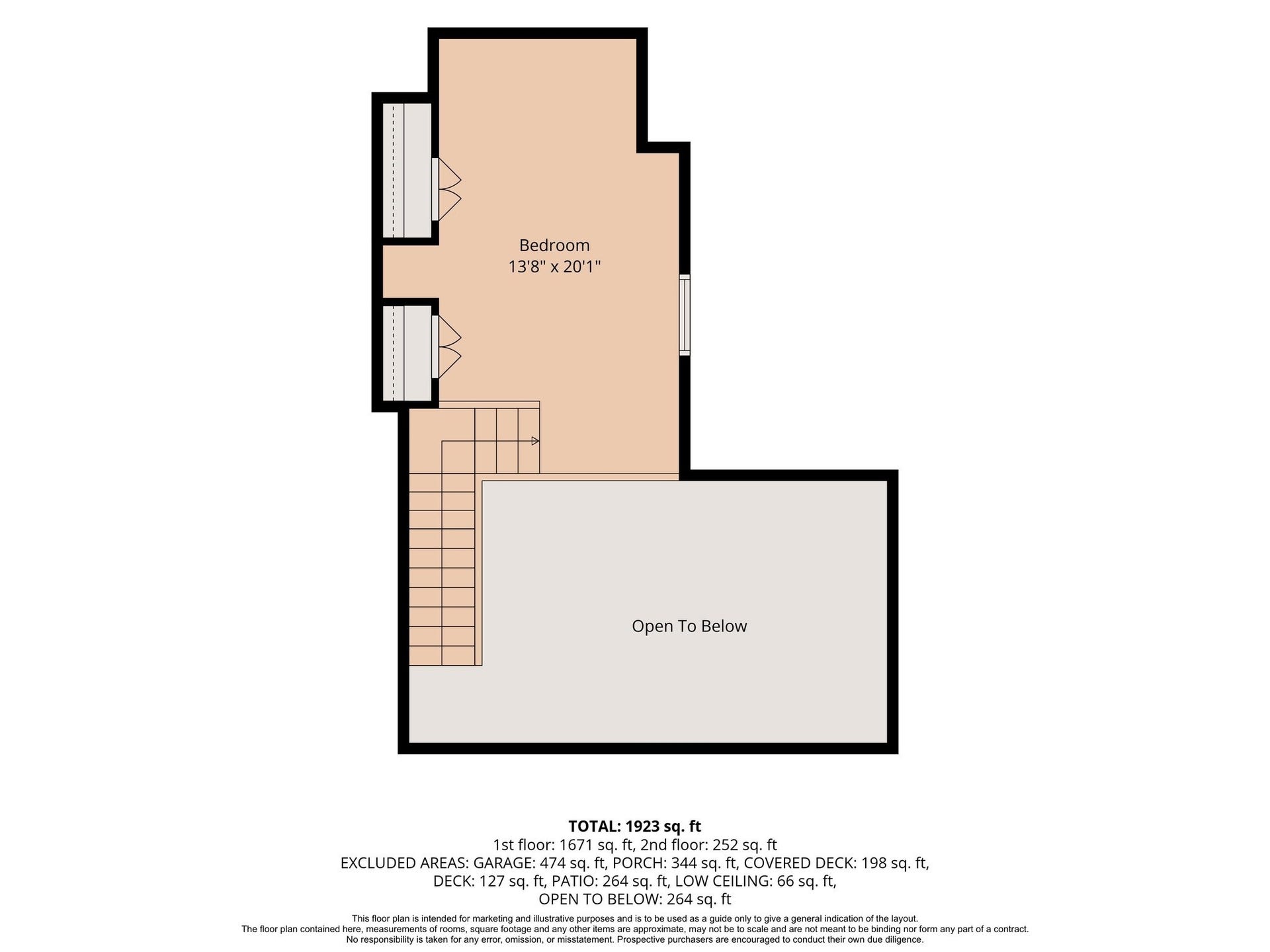 1635 Harvard Street, Houston, TX 77008 2nd floor plan (Buyer responsible to confirm all measurements).