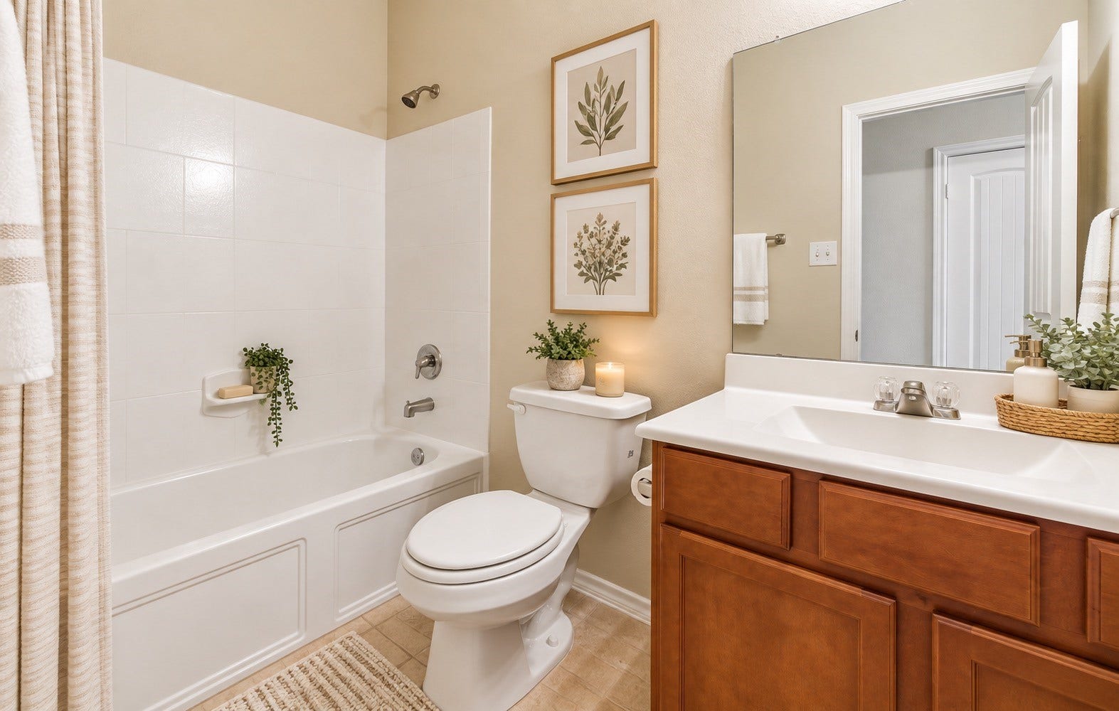 8746 Sunny Gallop Drive, Tomball, TX 77375 Secondary bathroom is also nicely upgraded. VIRTUALLY STAGED