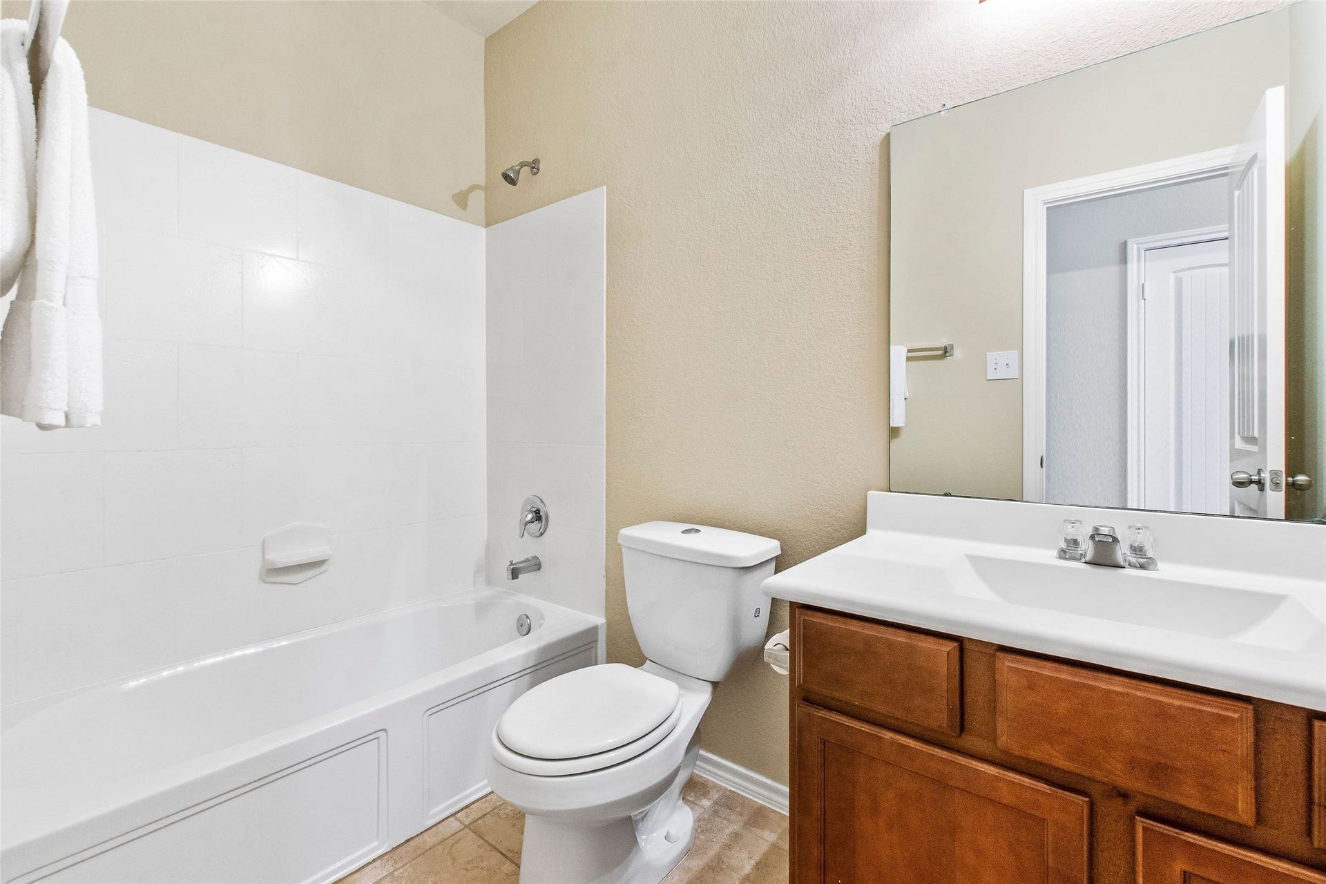 8746 Sunny Gallop Drive, Tomball, TX 77375 Secondary bathroom is also nicely upgraded.