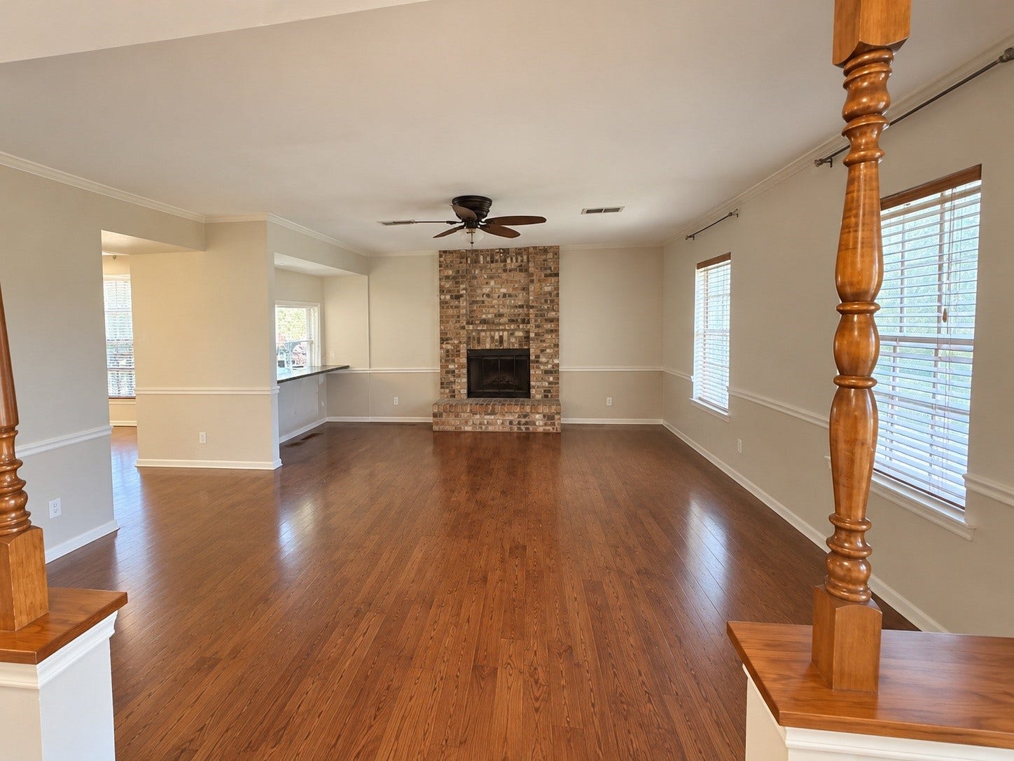 Living room-Digitally enhanced to remove personal items and decor.