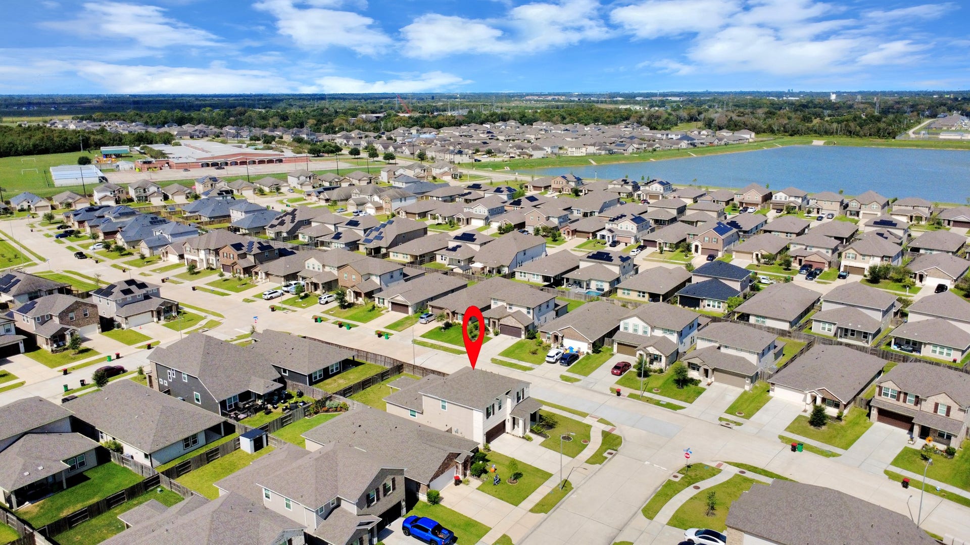 7202 Wilshire Court, Rosharon, TX 77583 Aerial view of subdivision