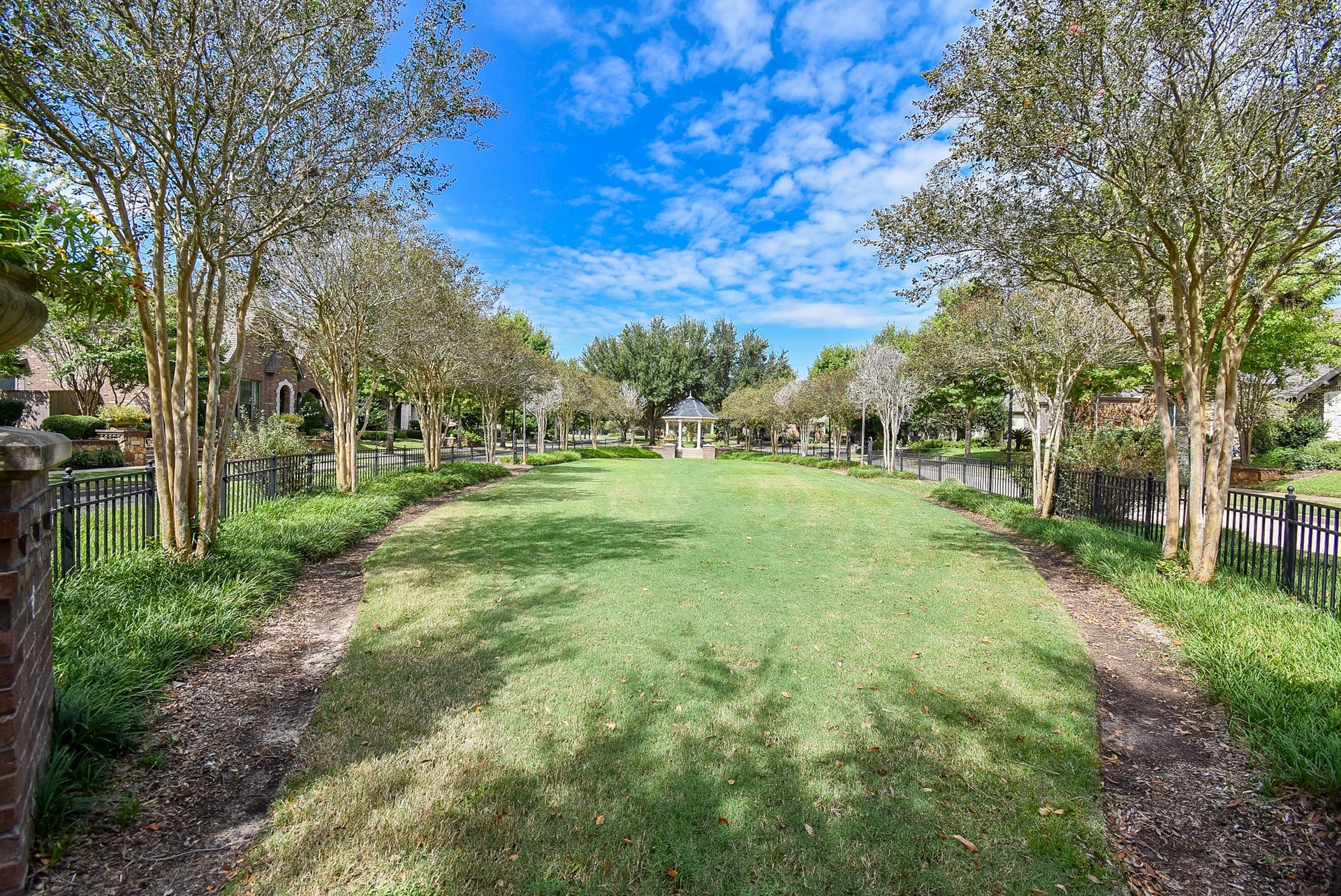 Beautiful park is just located right outside of your front door.  If you need more space for the children, pets or just need a get away, this area is perfect with its gazebo and numerous benches and tables for residents and guests.