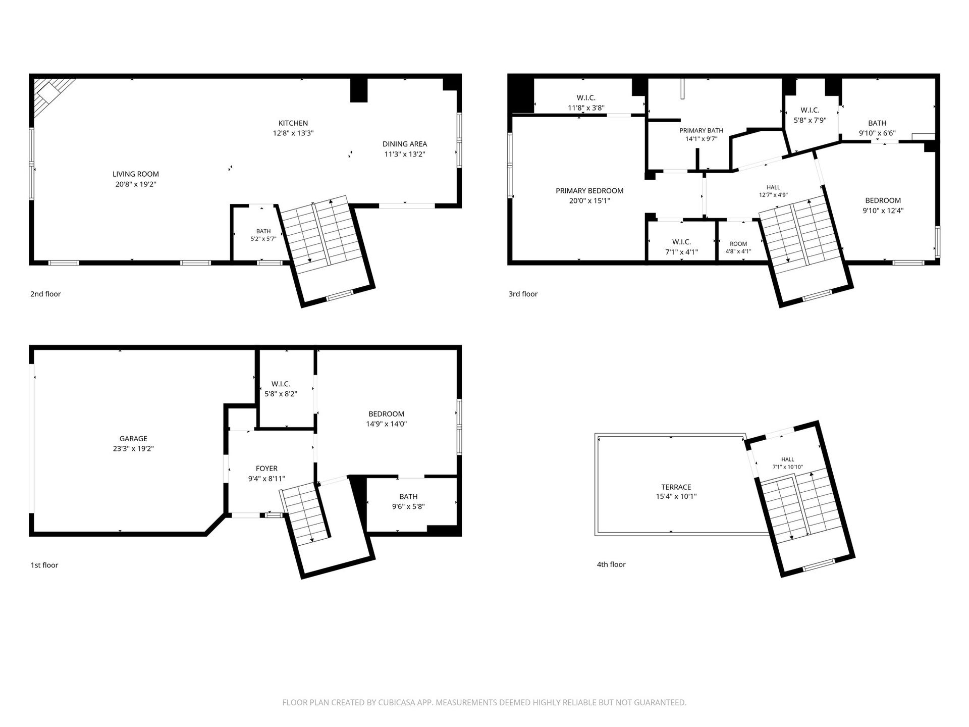 Floor plan illustrating the home's layout, room placement, and flow across each level.