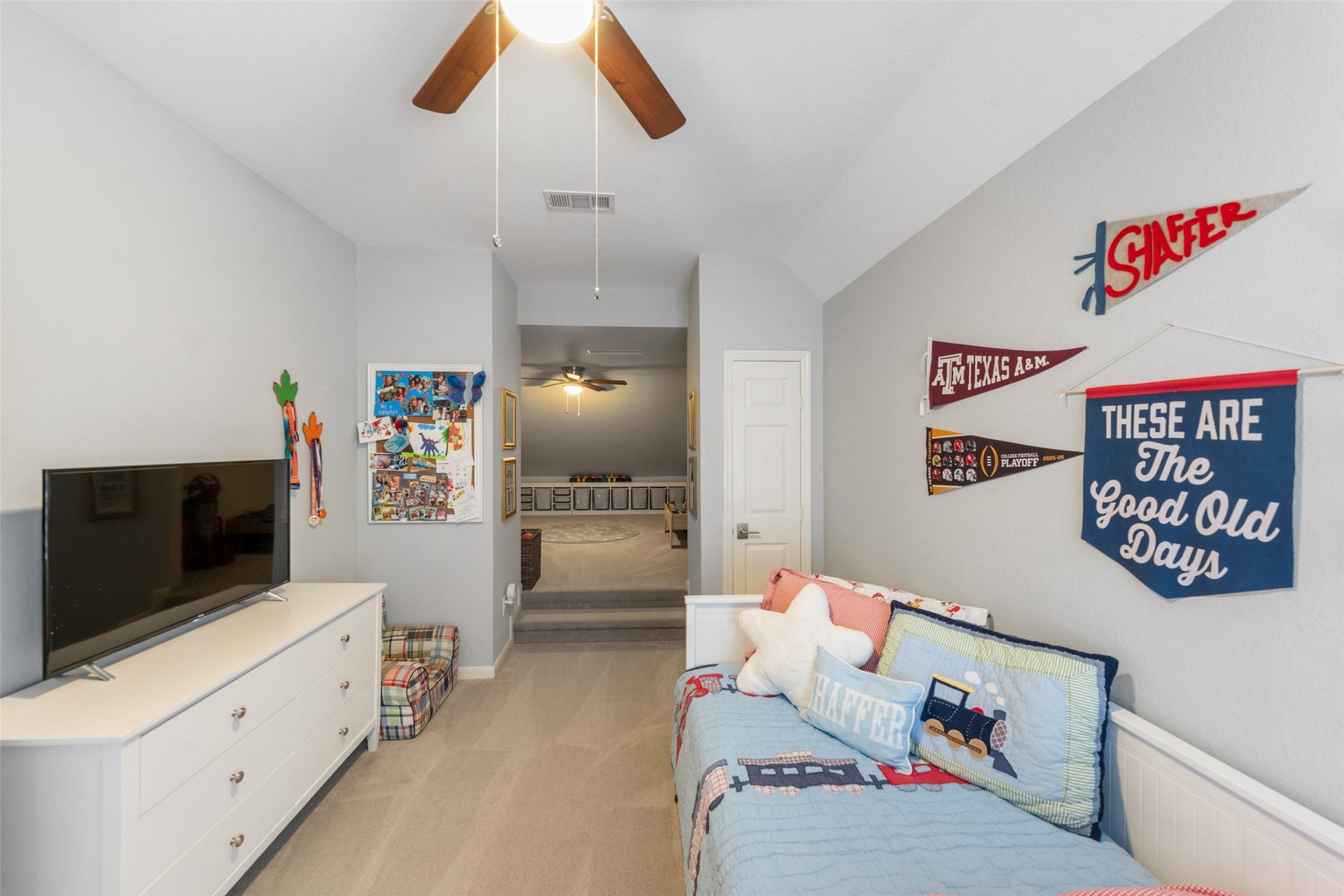 34 Alderon Woods Place, The Woodlands, TX 77382 Another view of secondary bedroom and adjoining room!