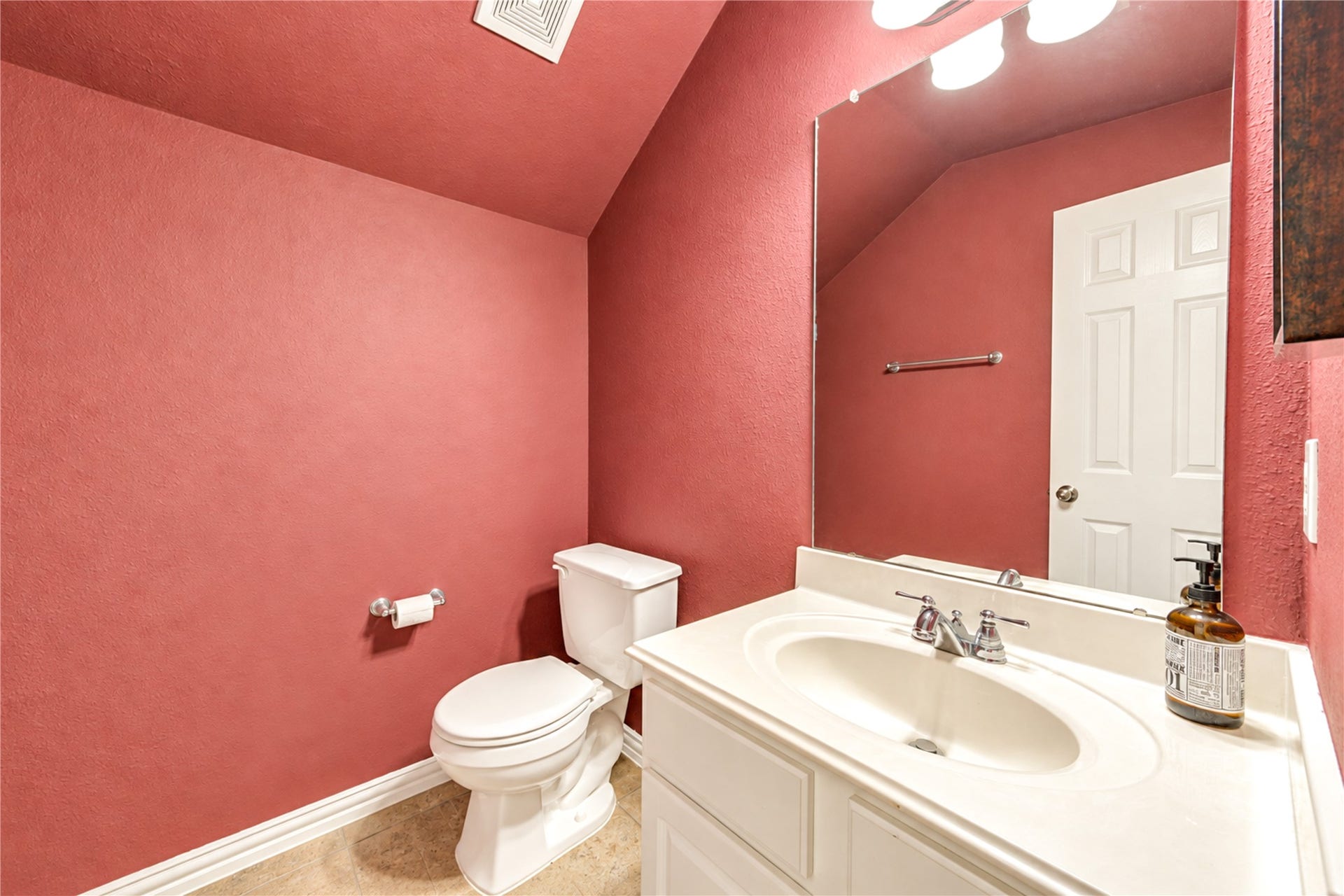 28019 Longspur Drive, Katy, TX 77494 Half bathroom in media room.