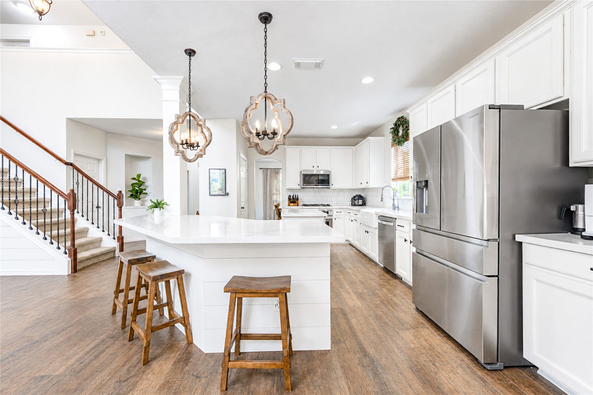 28019 Longspur Drive, Katy, TX 77494 SS appliances - refrigerator, microwave and dishwasher.