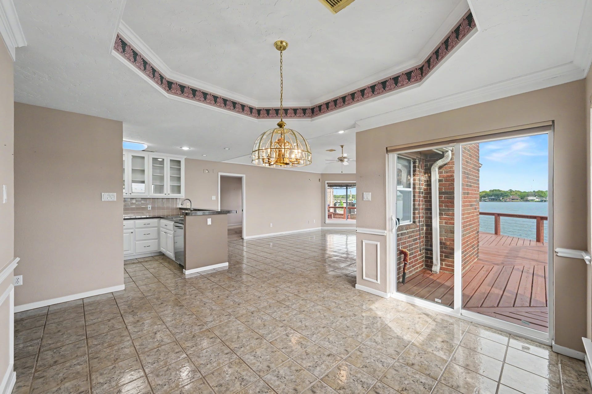 12842 Pelican Island Drive, Willis, TX 77318 Additional View from the Dining Area as it opens to the Kitchen & Living Area