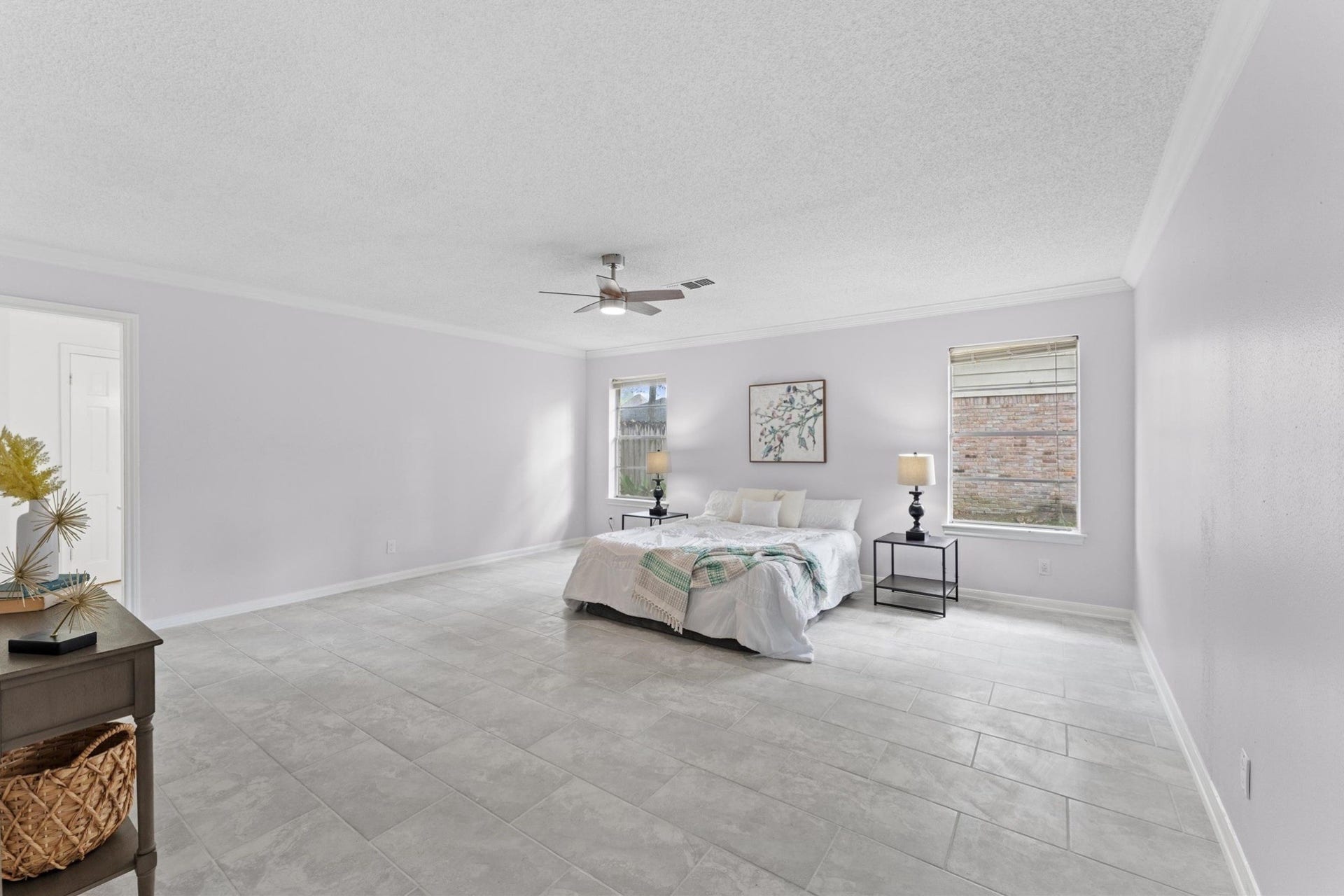 You'll be amazed by the space in the primary suite! Get ready to set up your new room with a bed of any size and still plenty of space remaining for dressers, a sitting area, and pretty much anything else you can imagine.