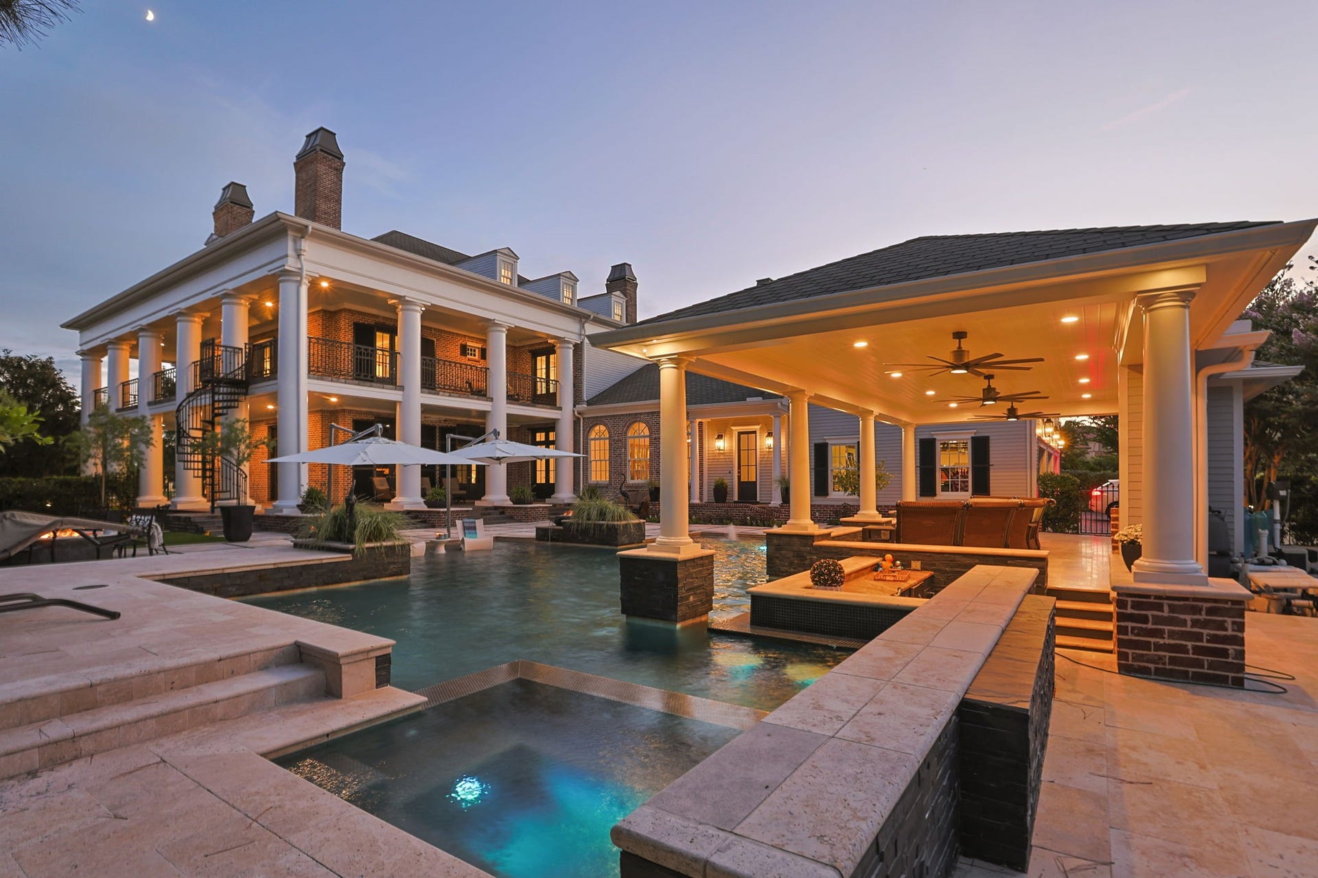 2 Georgian Row, The Woodlands, TX 77380 Welcome to Georgian Row on East Shore, Lake Woodlands where luxury and elegance abound. This redesigned pool, decking, and infinity spa is only the beginning of all of the upgrades completed.