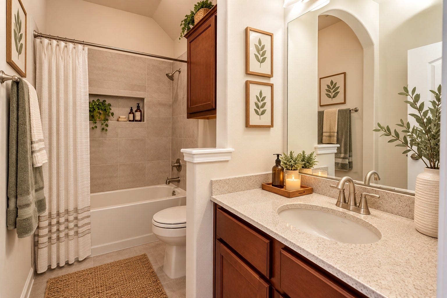 17634 Yorkhill Court, Richmond, TX 77407 Secondary Full Bathroom upstairs. *Virtually Staged