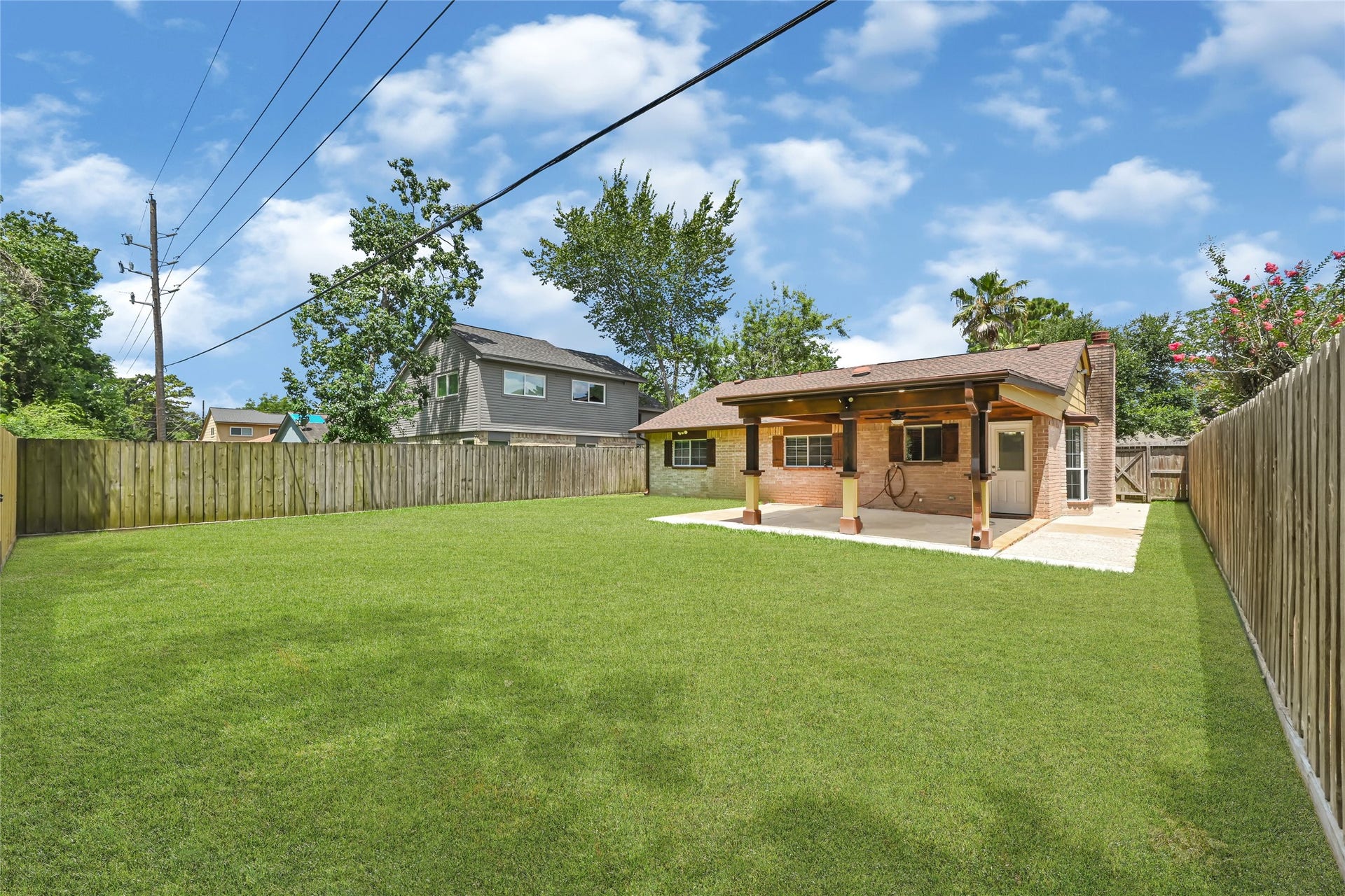 Huge backyard with no back neighbors.