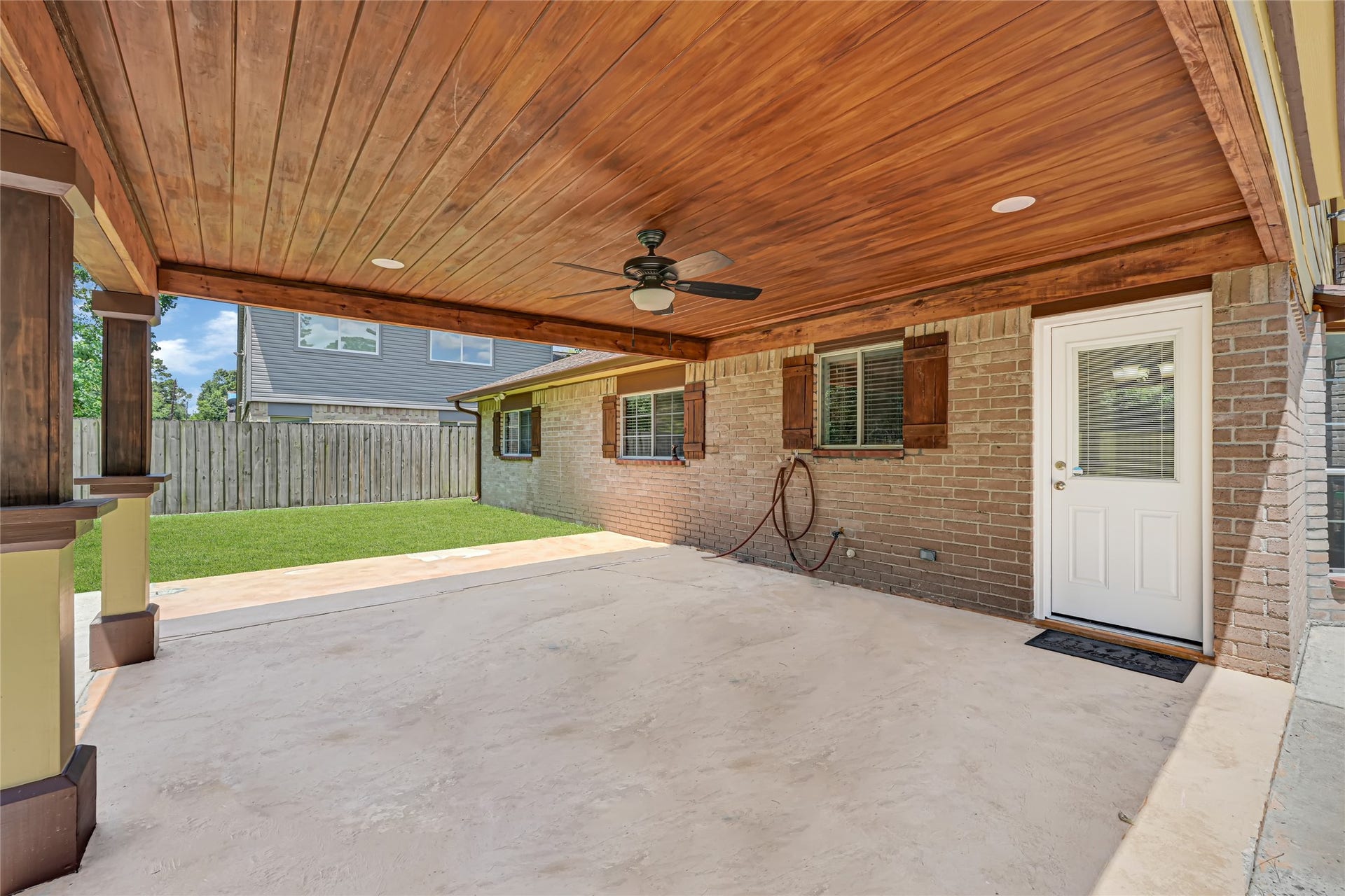 Custom matching back patio.