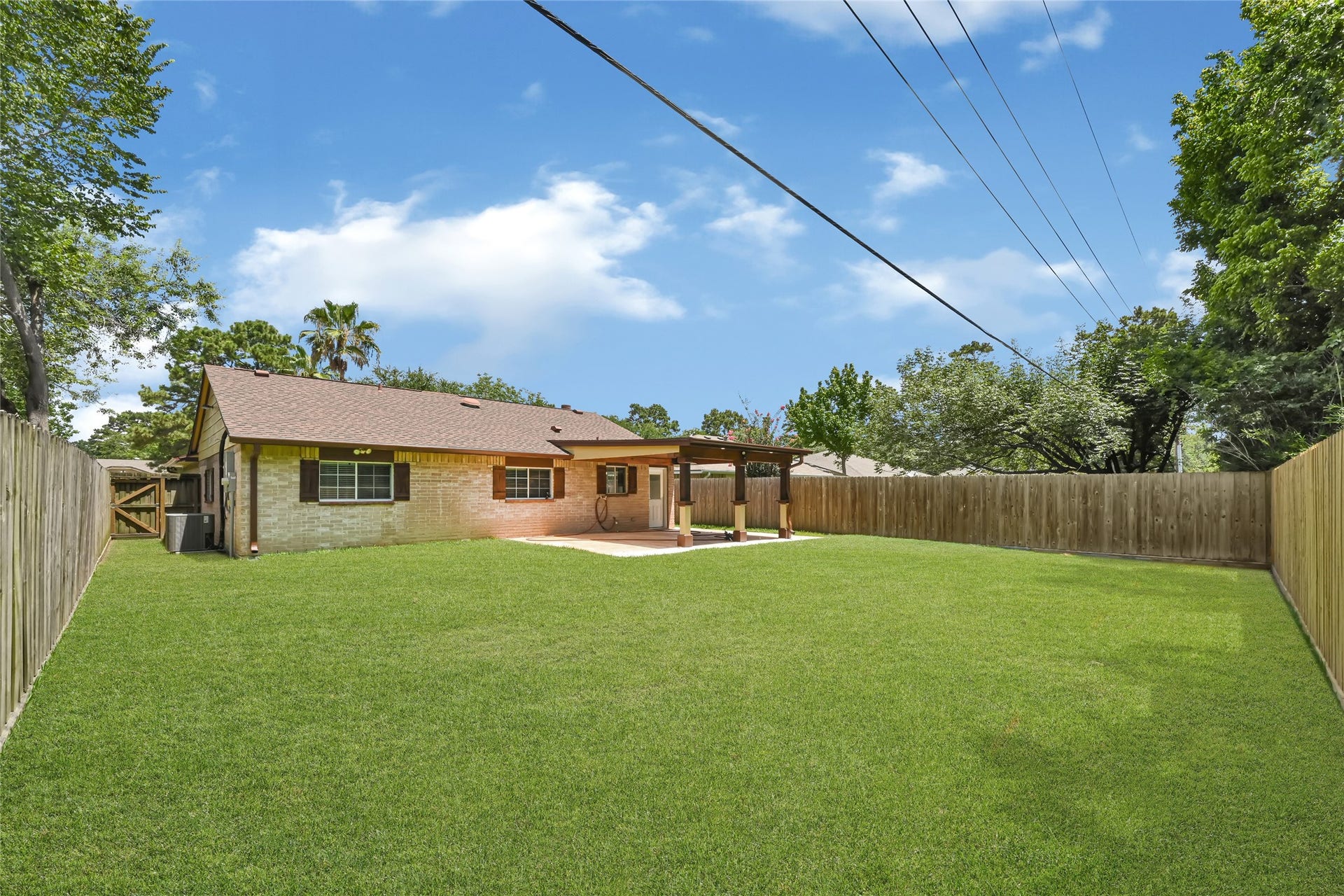 Another view if the large backyard.
