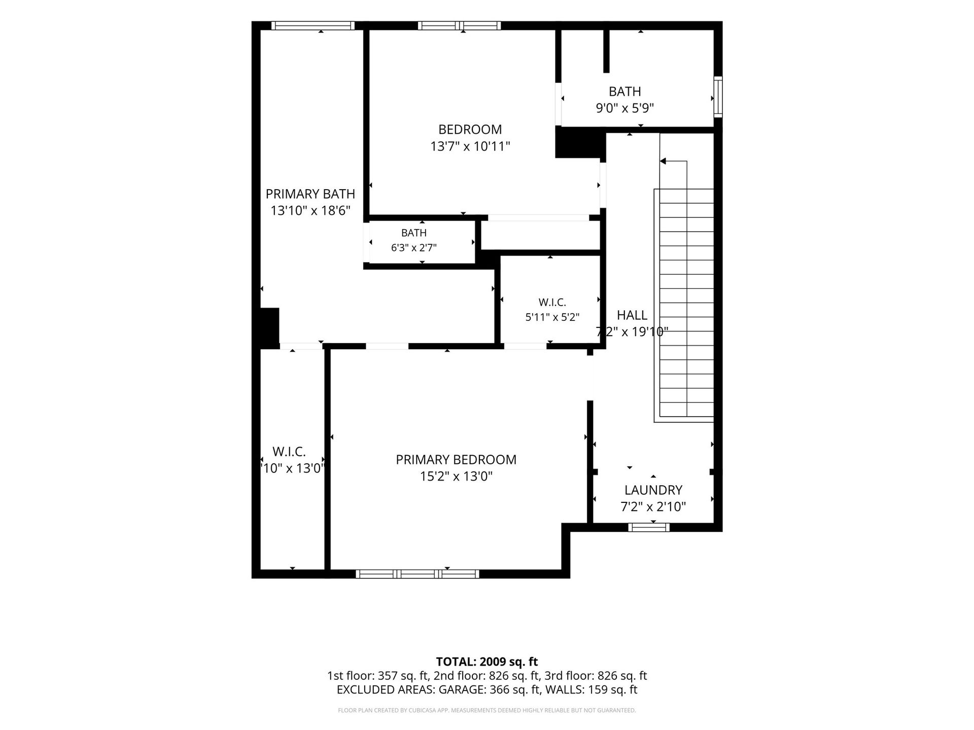 3309 Jefferson Street, #C, Houston, TX 77003 3309 Jefferson Court #C third-floor plan