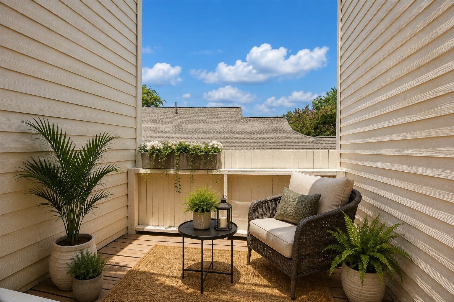 3806 Crystal Falls Drive, Missouri City, TX 77459 Private upstairs balcony provides an additional outdoor space to relax and enjoy the fresh air. Virtually Staged
