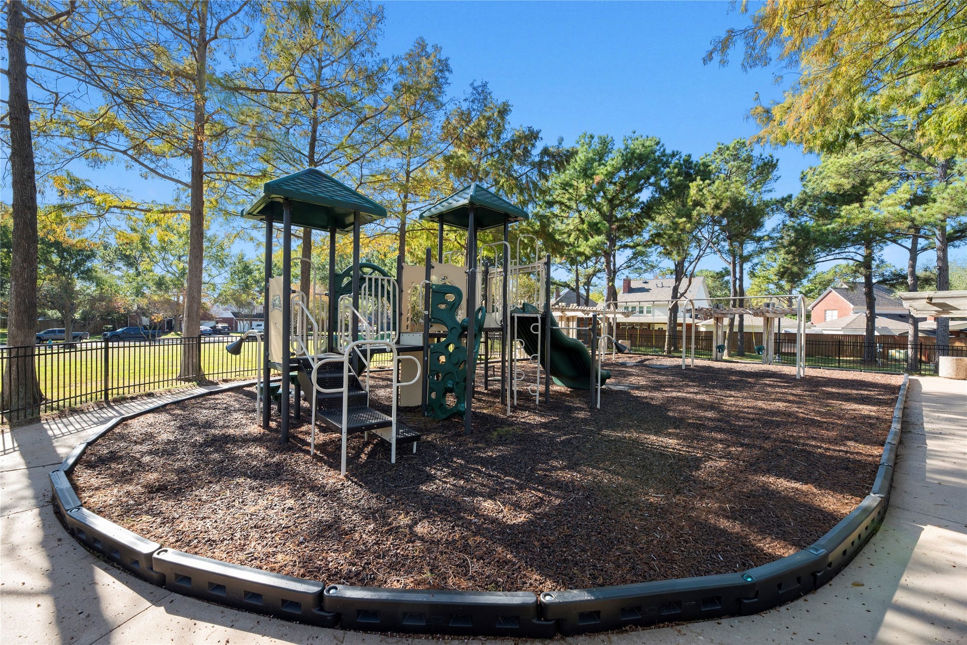 7426 Foxton Place Court, Houston, TX 77095 Another shaded neighborhood playground offers climbing, sliding & swinging fun in a welcoming outdoor setting beneath the trees.