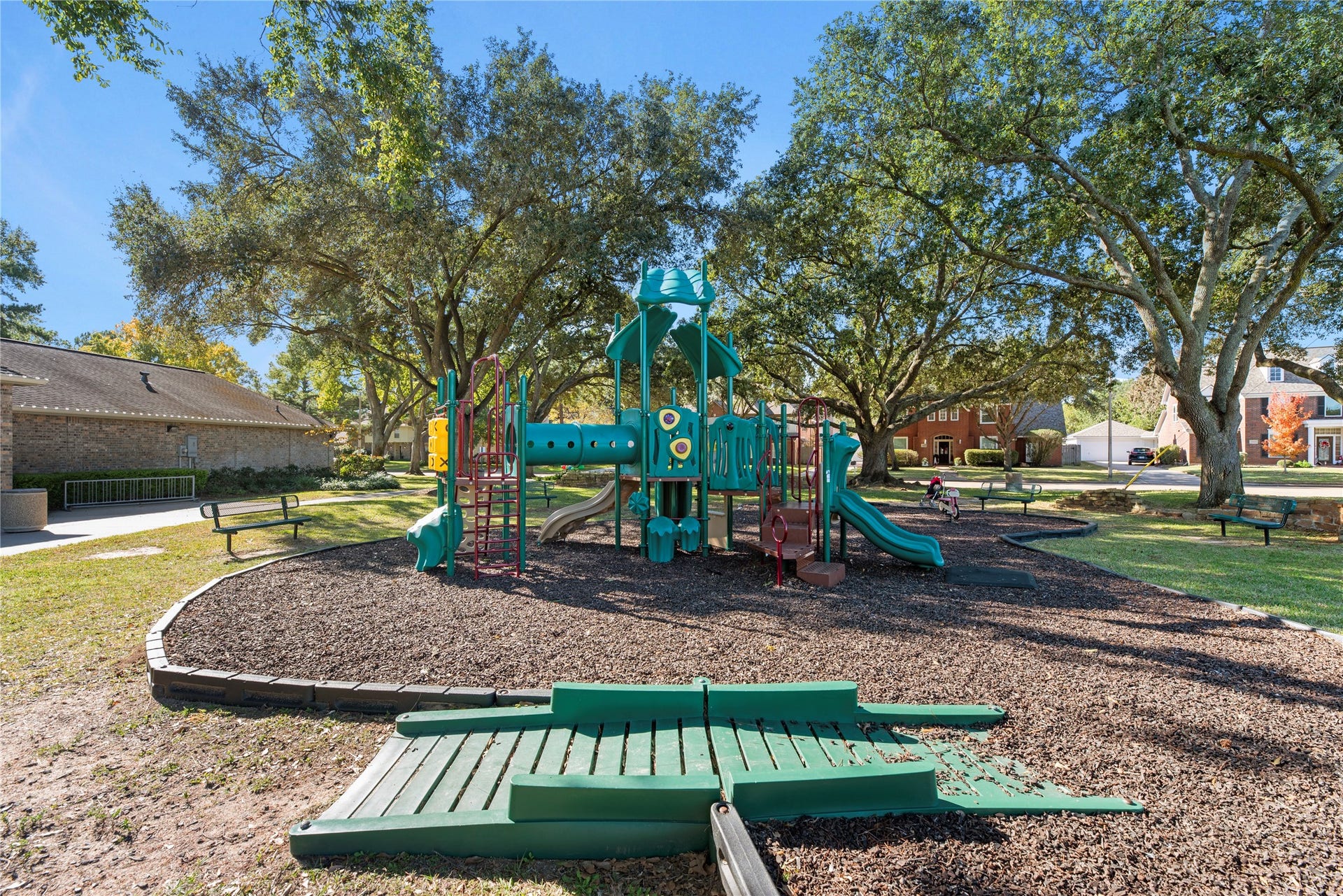 7426 Foxton Place Court, Houston, TX 77095 This neighborhood playground offers plenty of space for little ones to climb, slide, explore & enjoy time outdoors under the shade of mature trees.