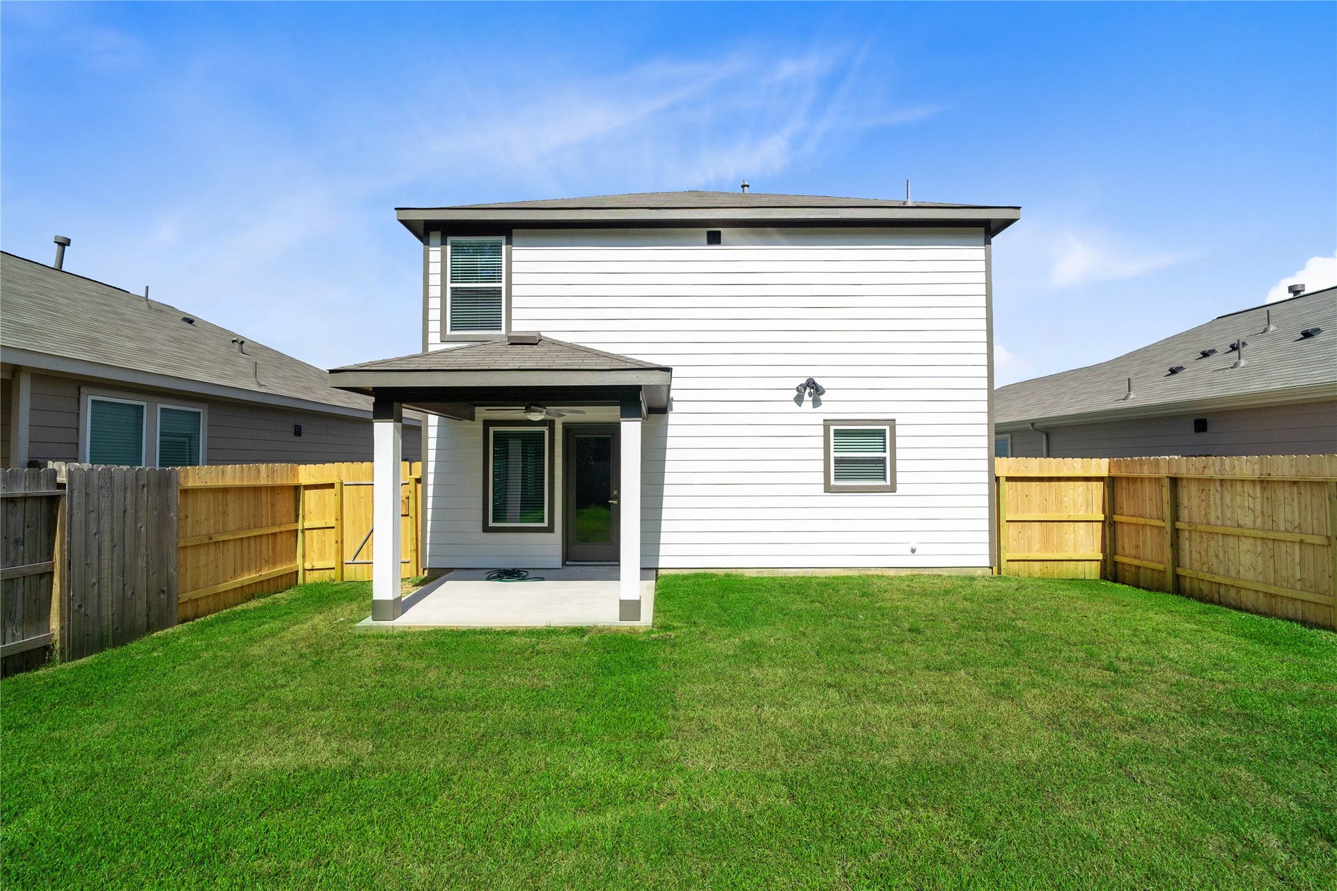 10160 Maple Cove Lane, Willis, TX 77378 Come explore this expansive backyard featuring a beautiful patio slabperfect for outdoor living! There's ample space for kids to play and adults to unwind. Ideal for patio furniture, a BBQ pit, and so much morethe possibilities are endless!