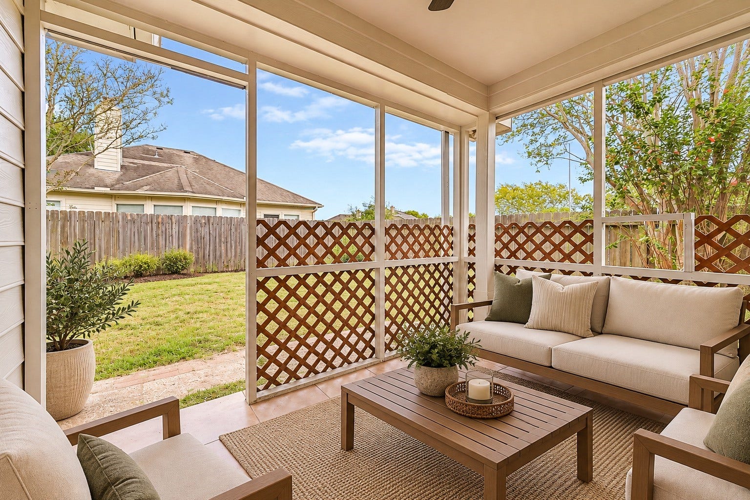 914 Chase Creek Circle, Bacliff, TX 77518 Backyard covered patio
