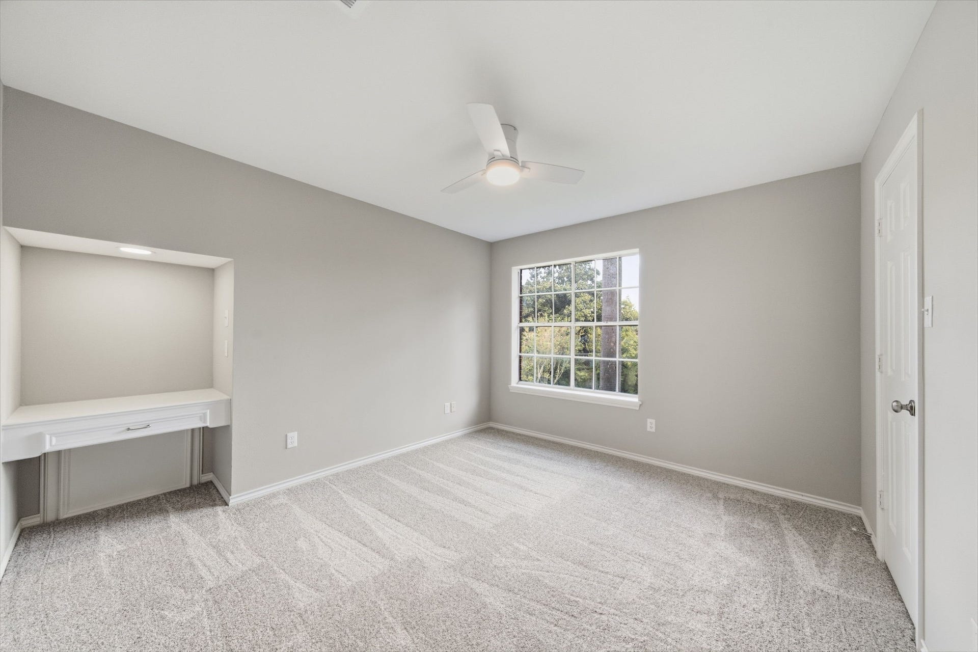 Three secondary bedrooms are located upstairs, creating wonderful separation between the primary suite and additional sleeping quarters.Each bedroom offers generous dimensions, nearby bath access, and walk in closet storage. Includes additional study nook.