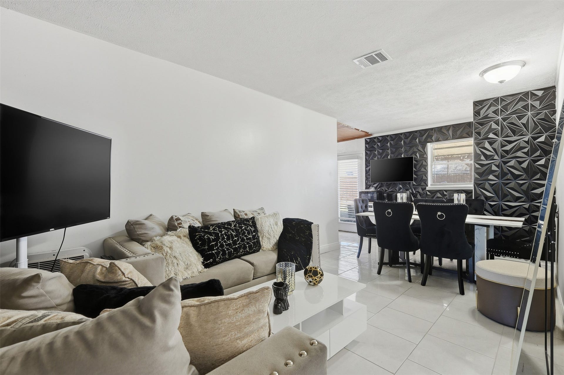 2205 Strawberry Road, Pasadena, TX 77502 Private rear living area offering comfortable residential space separate from the front commercial portion of the property.