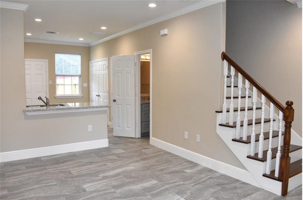 1030 Perkins Drive, Bacliff, TX 77518 Kitchen & living- Illustration purpose only