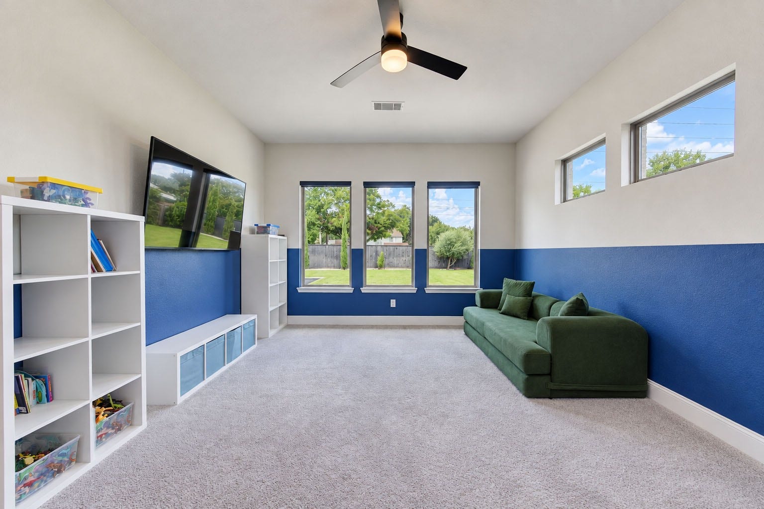 2803 Enriched Enclave Court, Richmond, TX 77406 Spacious first-floor game room conveniently located just off the kitchen, with abundant natural light and backyard views.