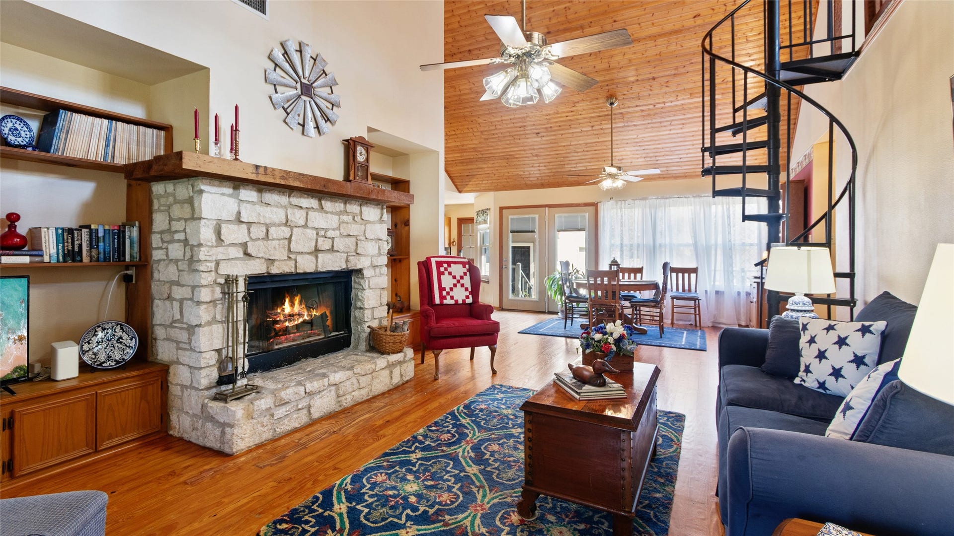 5101 W Zephyr Drive, #C378B, Alvin, TX 77511 Beautiful Built-ins on either side of your wood-burning fireplace.