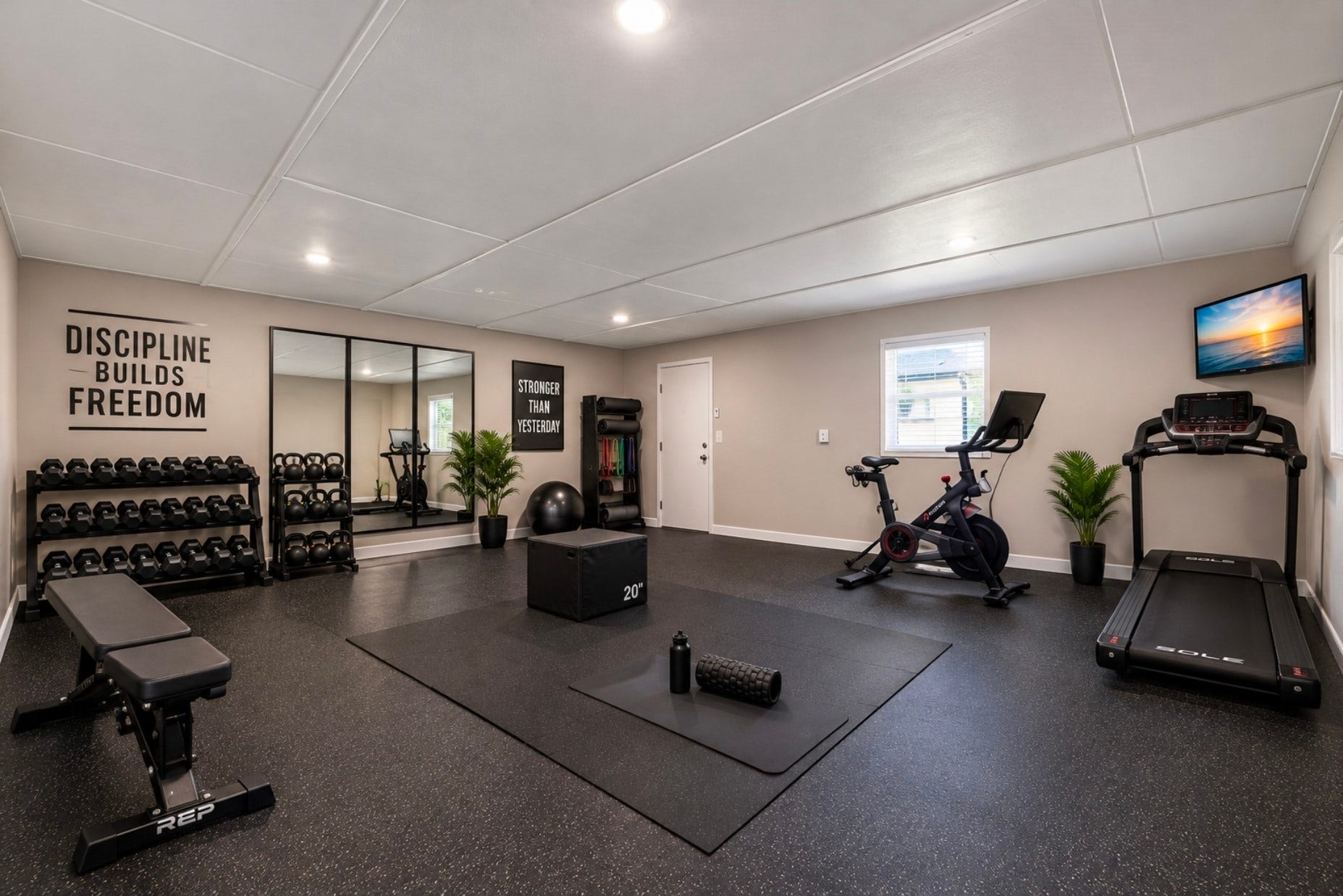 1302 Appomattox Drive, Texas City, TX 77591 Flex space virtually staged as an exercise room