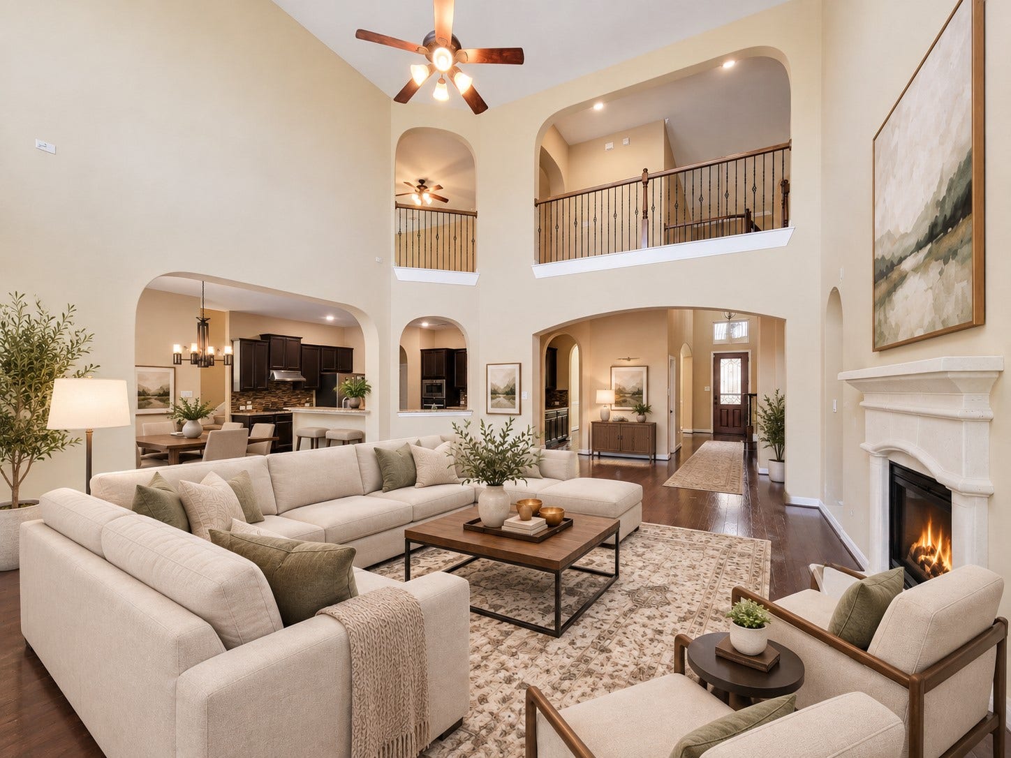 AI Staged Living Room