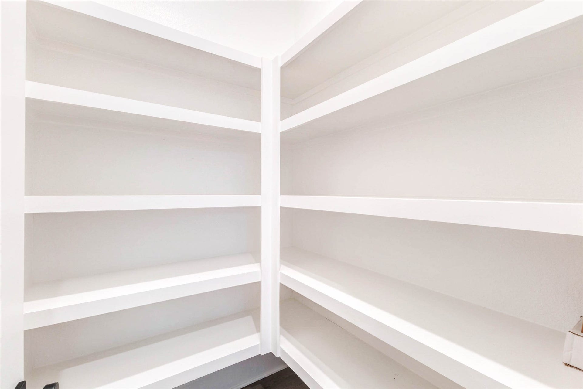Walk in pantry, perfect for organizing kitchen essentials and groceries.
