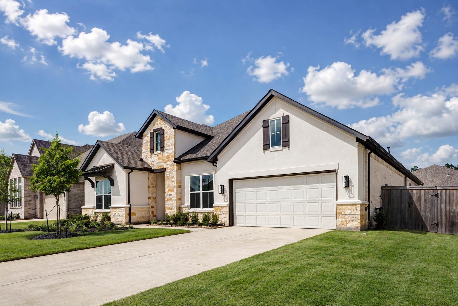 Double wide driveway allows for plenty of guest parking.