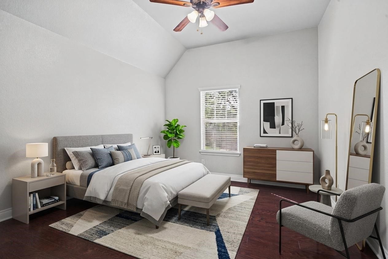 9819 St Romain Drive, Katy, TX 77494 Virtually staged upstairs secondary bedroom.