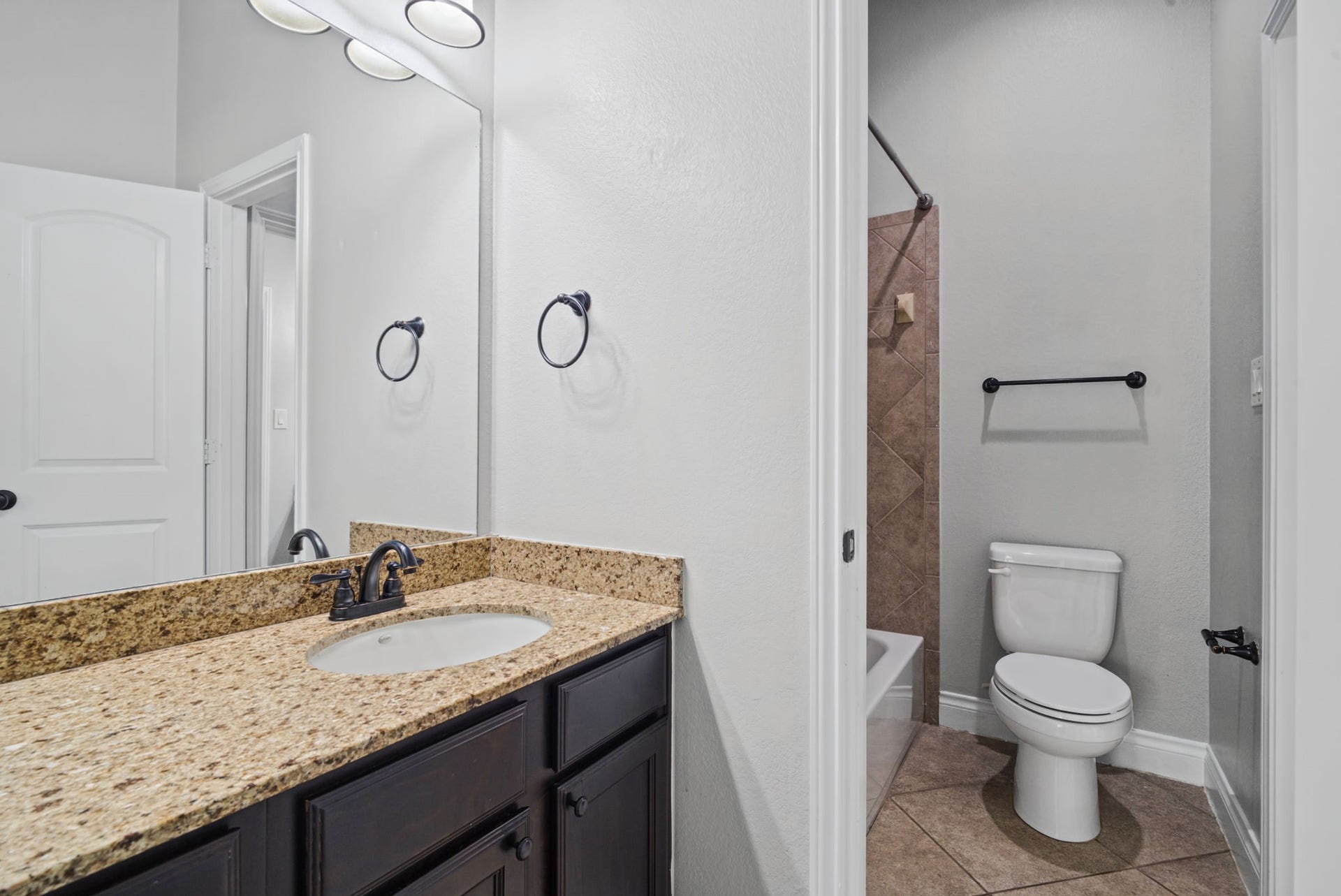 9819 St Romain Drive, Katy, TX 77494 Jack and Jill upstairs bathroom.