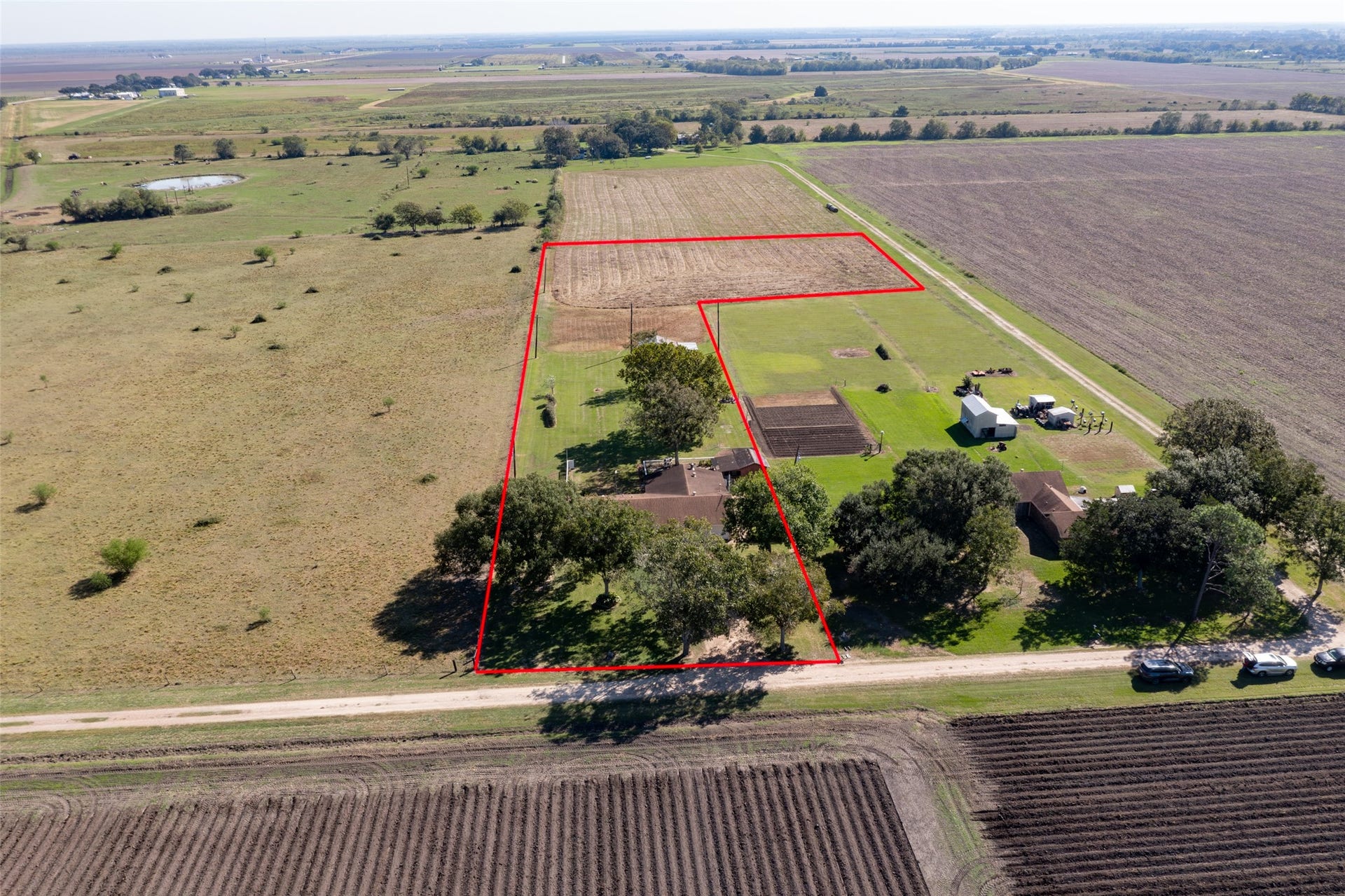 1542 Pilcik Road, Orchard, TX 77435 Aerial view of property