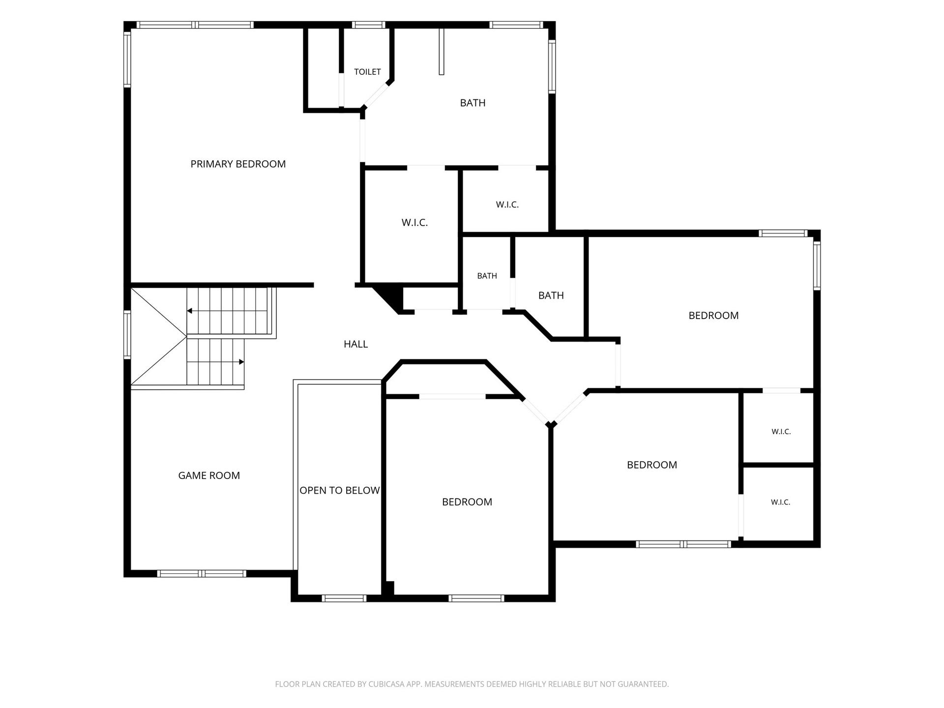 10003 Briarpark Trail Lane, Houston, TX 77064 Upstairs are the spacious primary suite, three secondary bedrooms and a game room.
