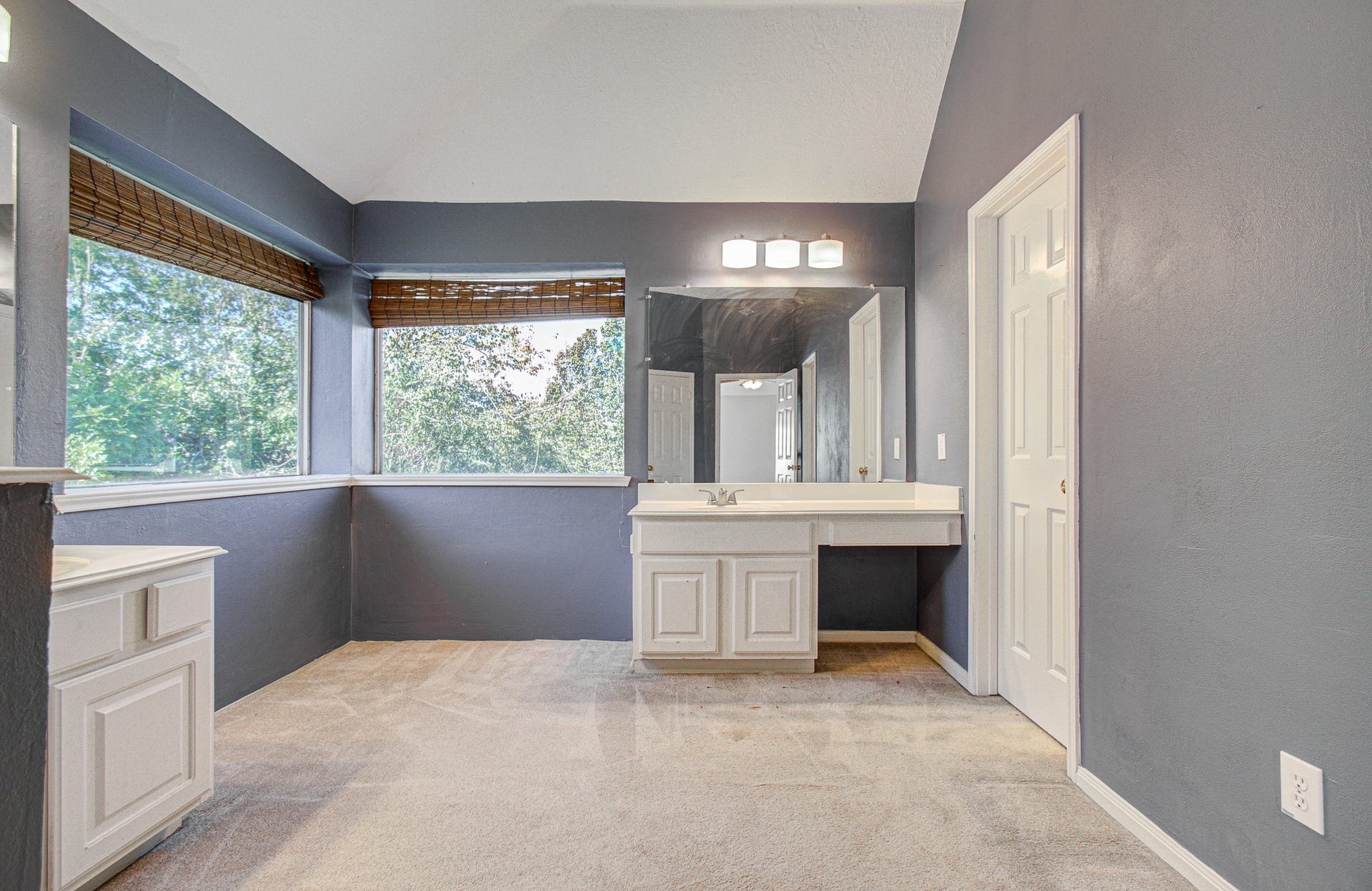 10003 Briarpark Trail Lane, Houston, TX 77064 Natural light fills this generously sized primary bath, featuring two separate vanities and plenty of space for everyday routines.