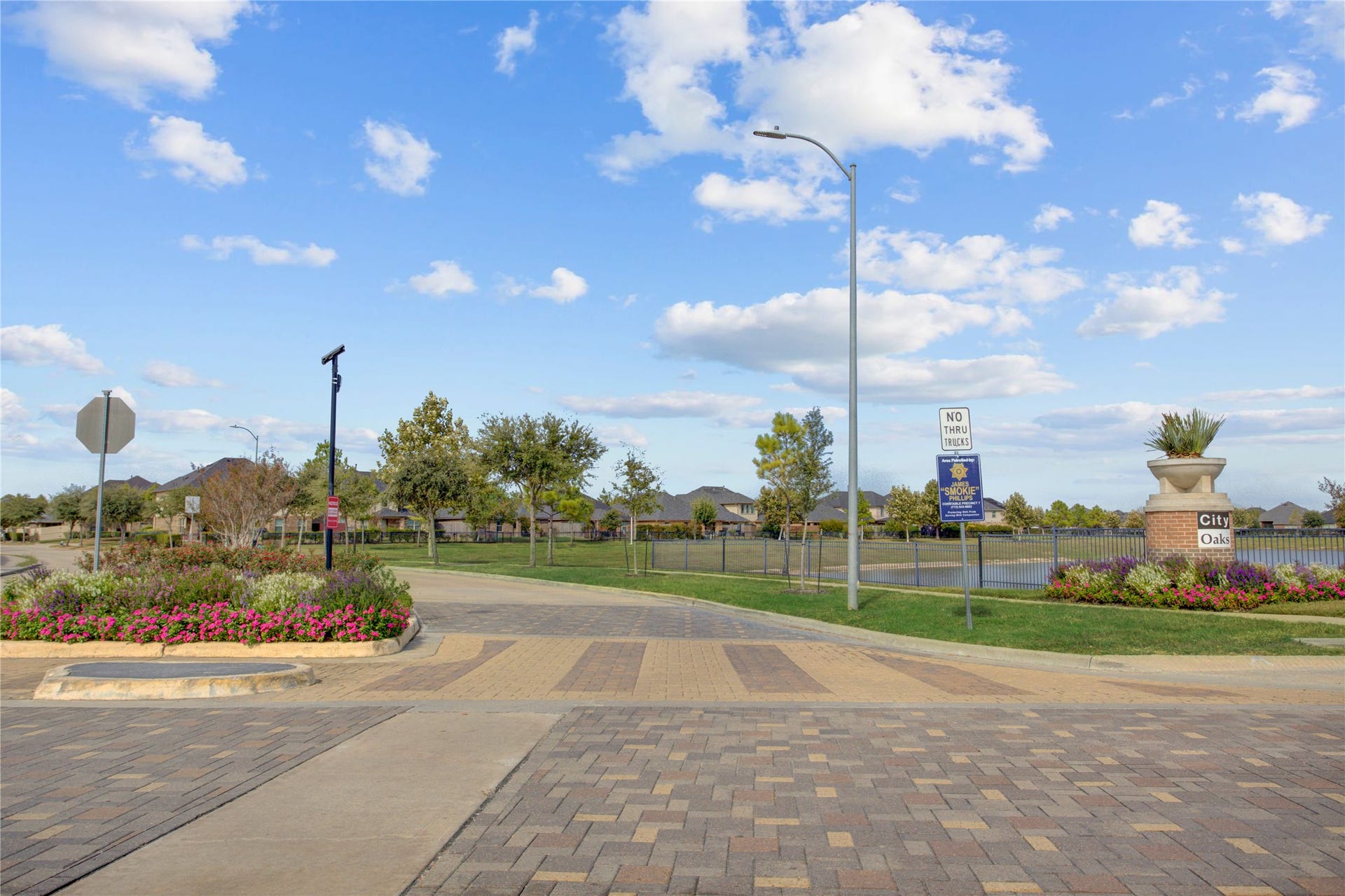 Welcome to your NEW HOME in City Oaks, where beautifully landscaped surroundings create an inviting neighborhood atmosphere. Brick roads are an upgrade!!